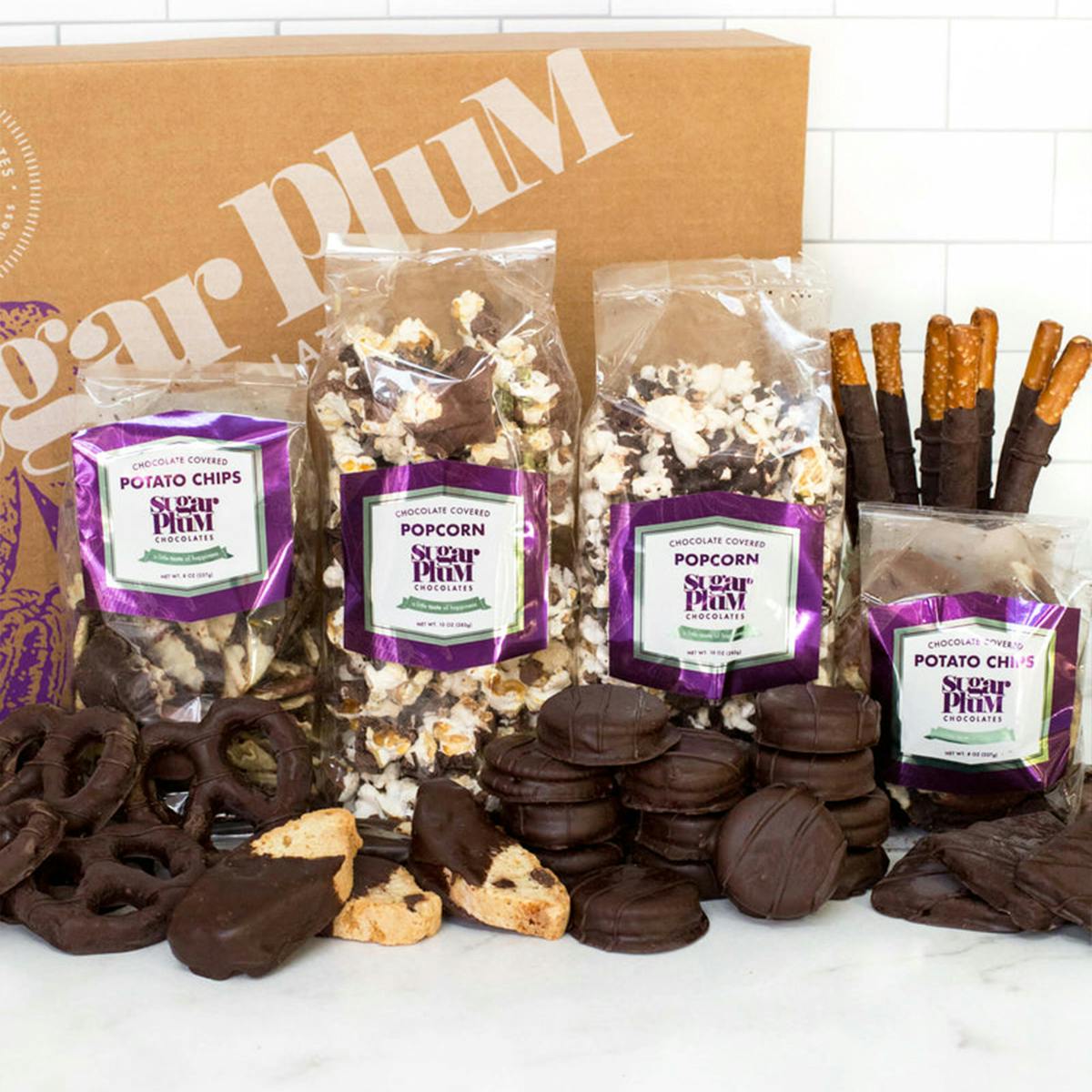 Double Decadence Dark Chocolate Remix Snack Box by Sugar Plum - Alternate image 1