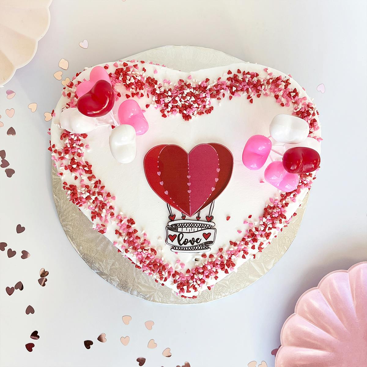Heart Tres Leches Cake by El Bolillo Bakery
