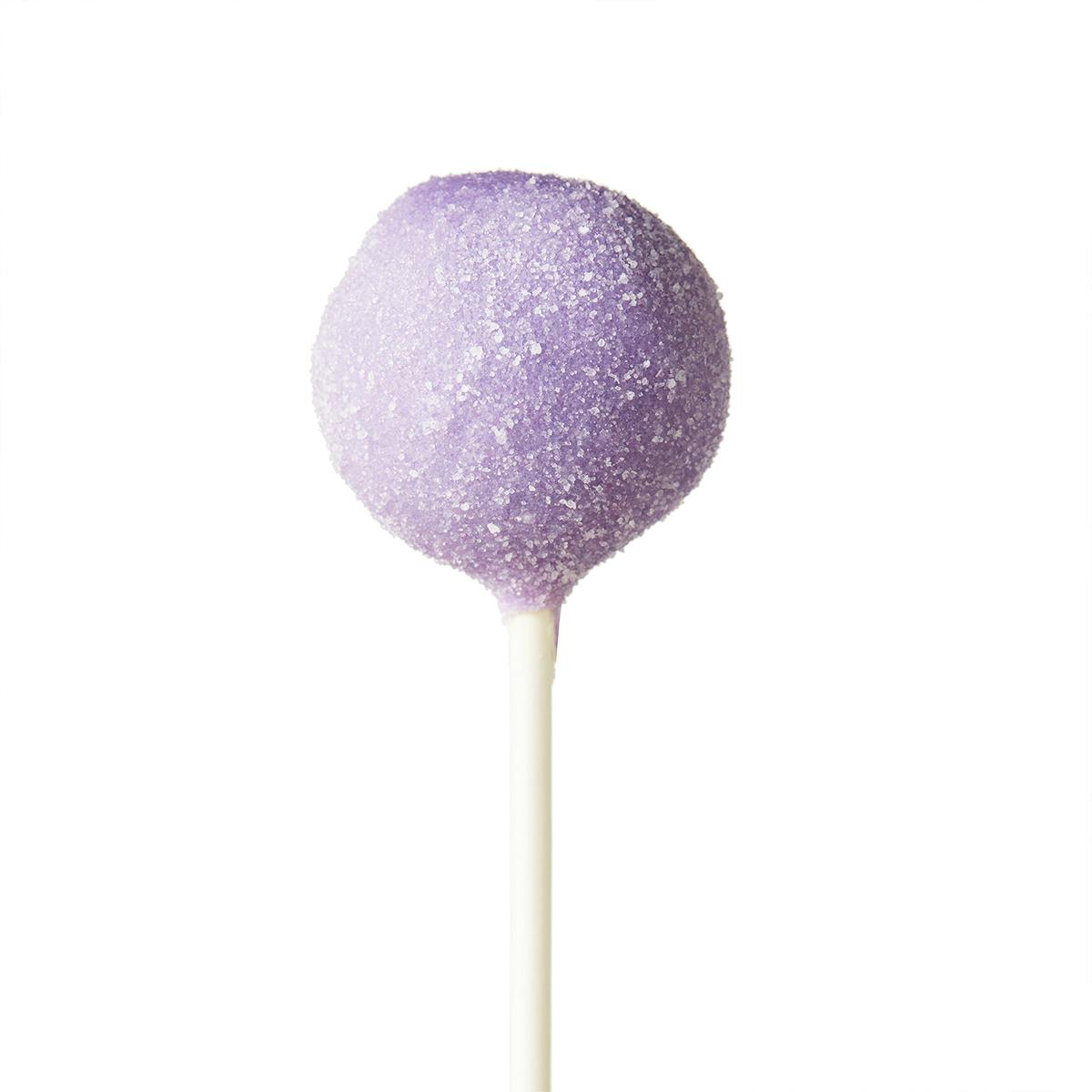 TRANSPARENT PURPLE GLITTER MINI CAKESICLE STICKS - PACK OF 10