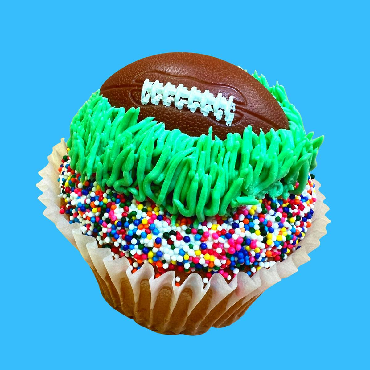 Game Day Football Cupcakes - 12 Pack by The Goddess and Grocer - Alternate image 1