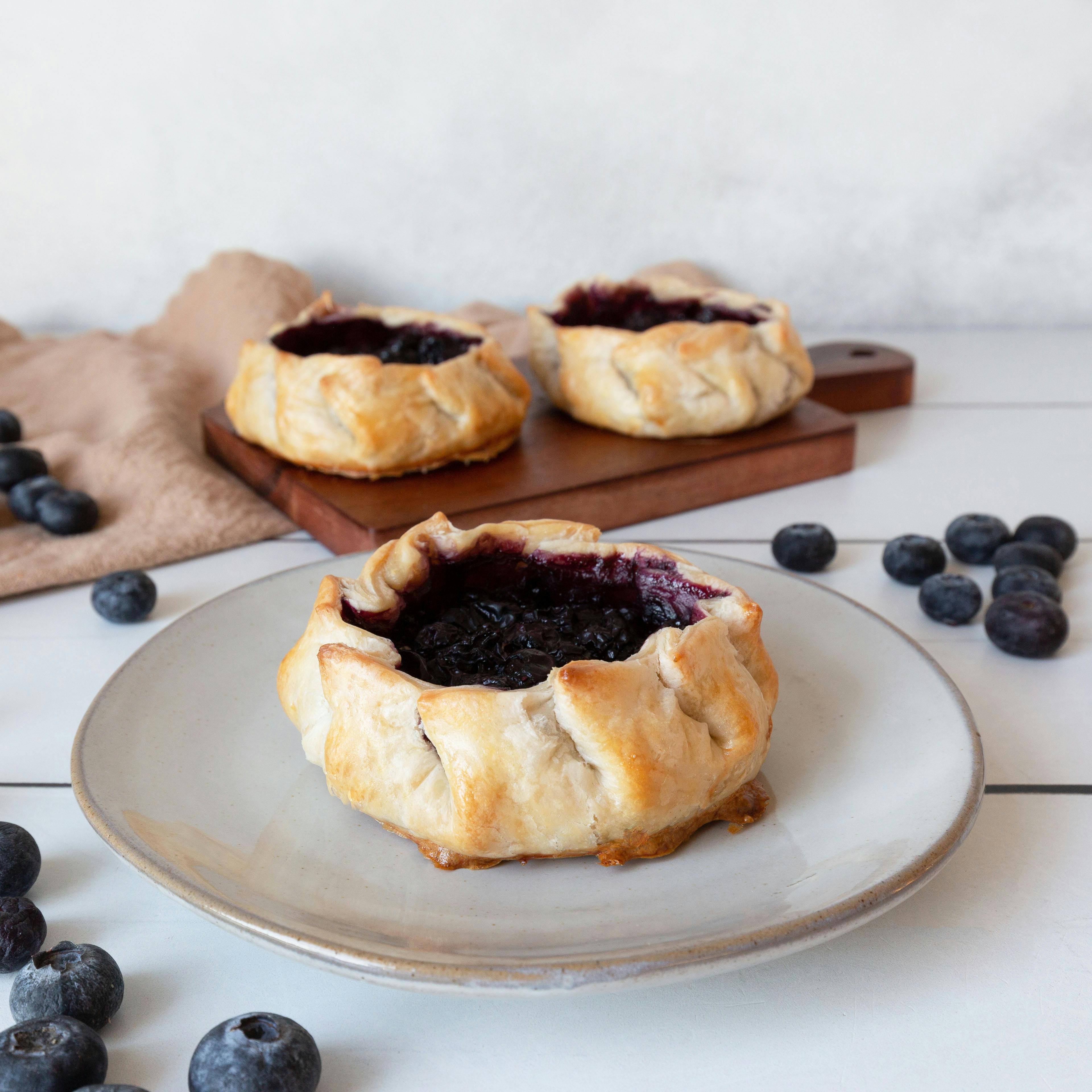Easy Blueberry Puff Pastry Tarts - Belly Full