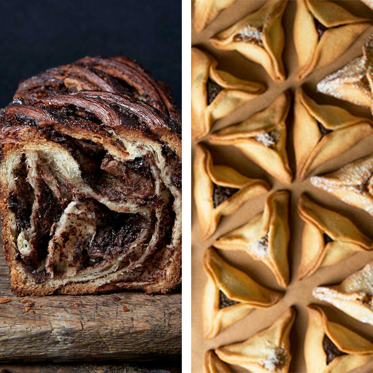 Chocolate Babka + Hamantaschen Cookies Combo by Breads Bakery