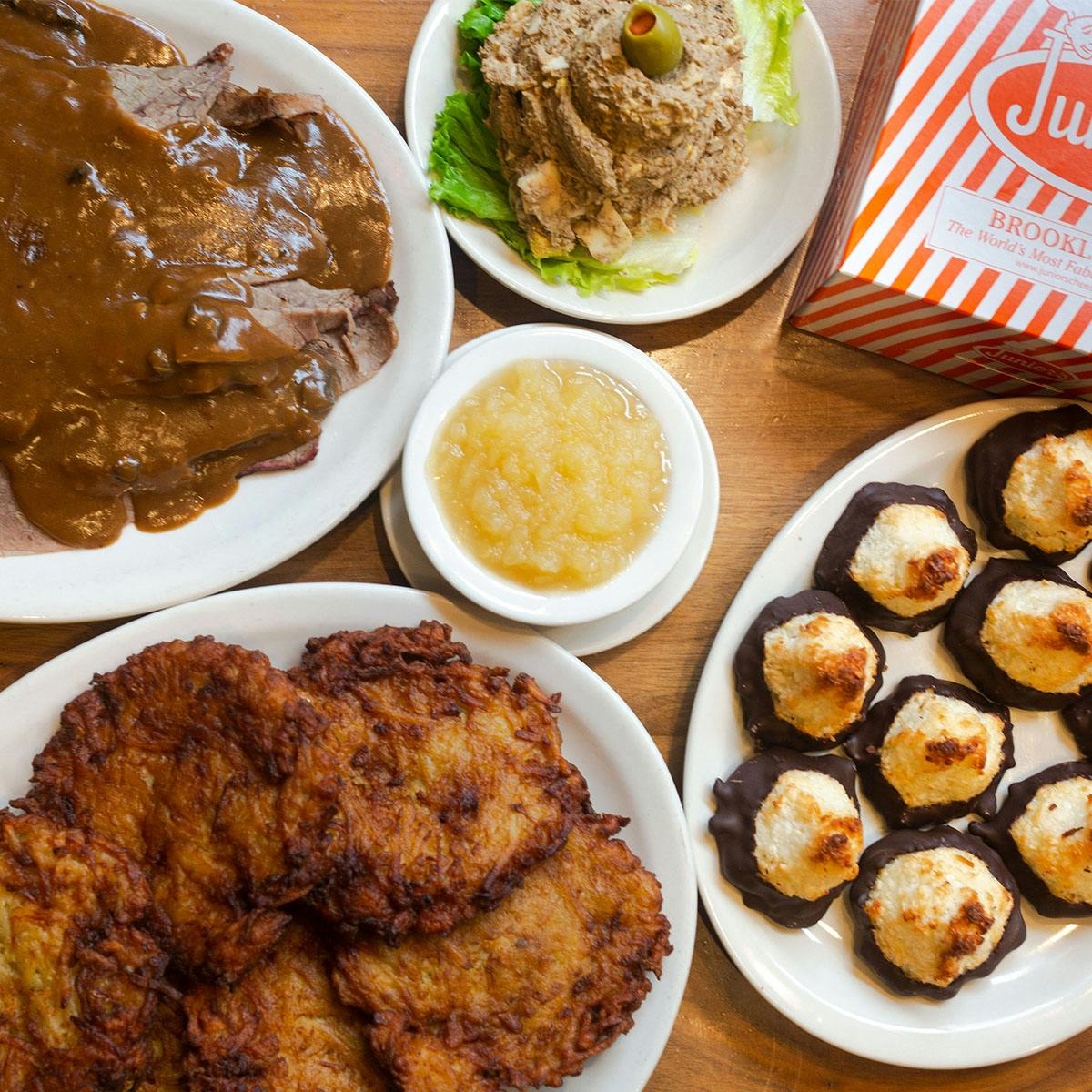 Junior's Brisket + Latkes Passover Dinner for 4-6 by Junior's Restaurant