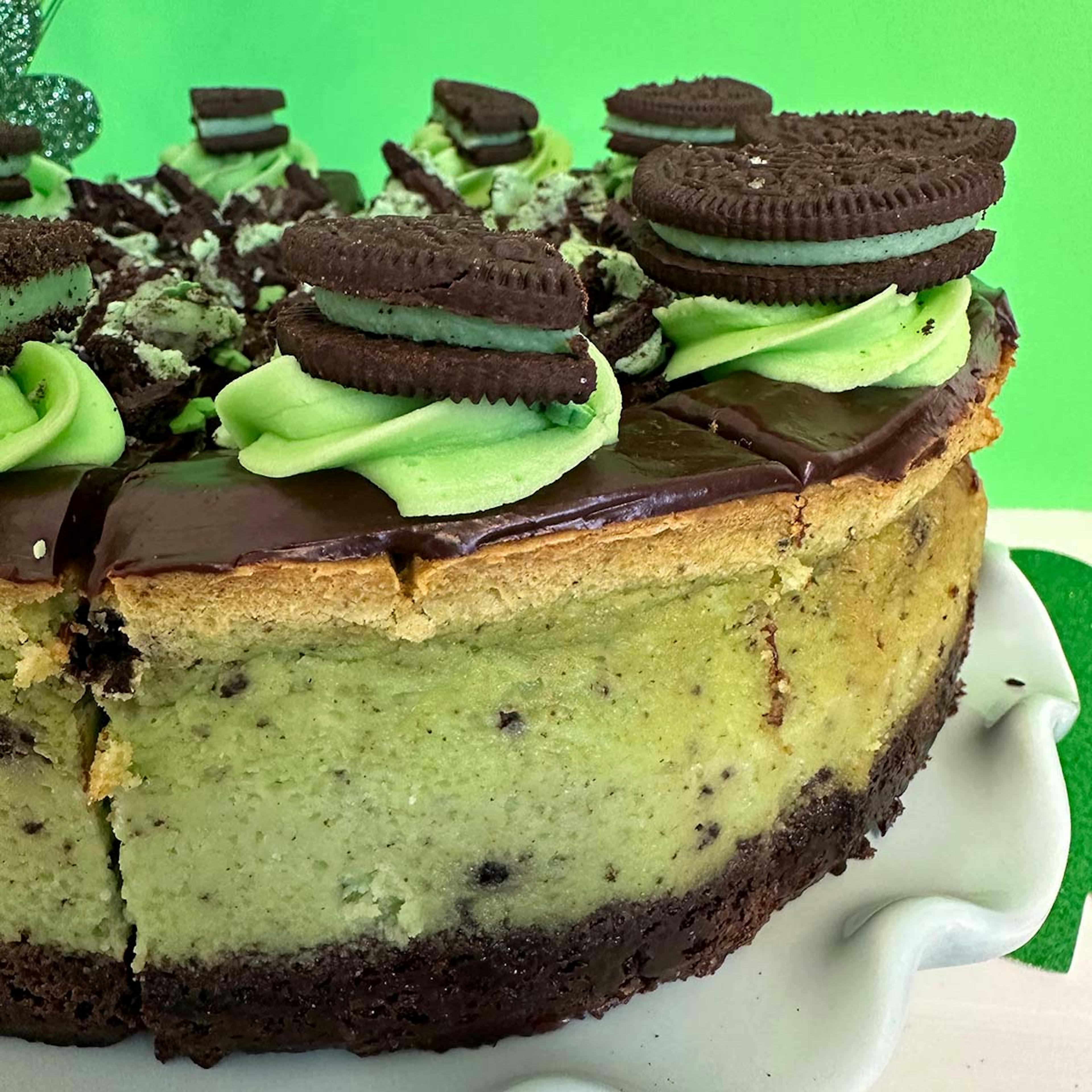 St. Patrick's Day "Minty Mistress" Mint Oreo Cheesecake by East Side Cheesecakes - Alternate image 3