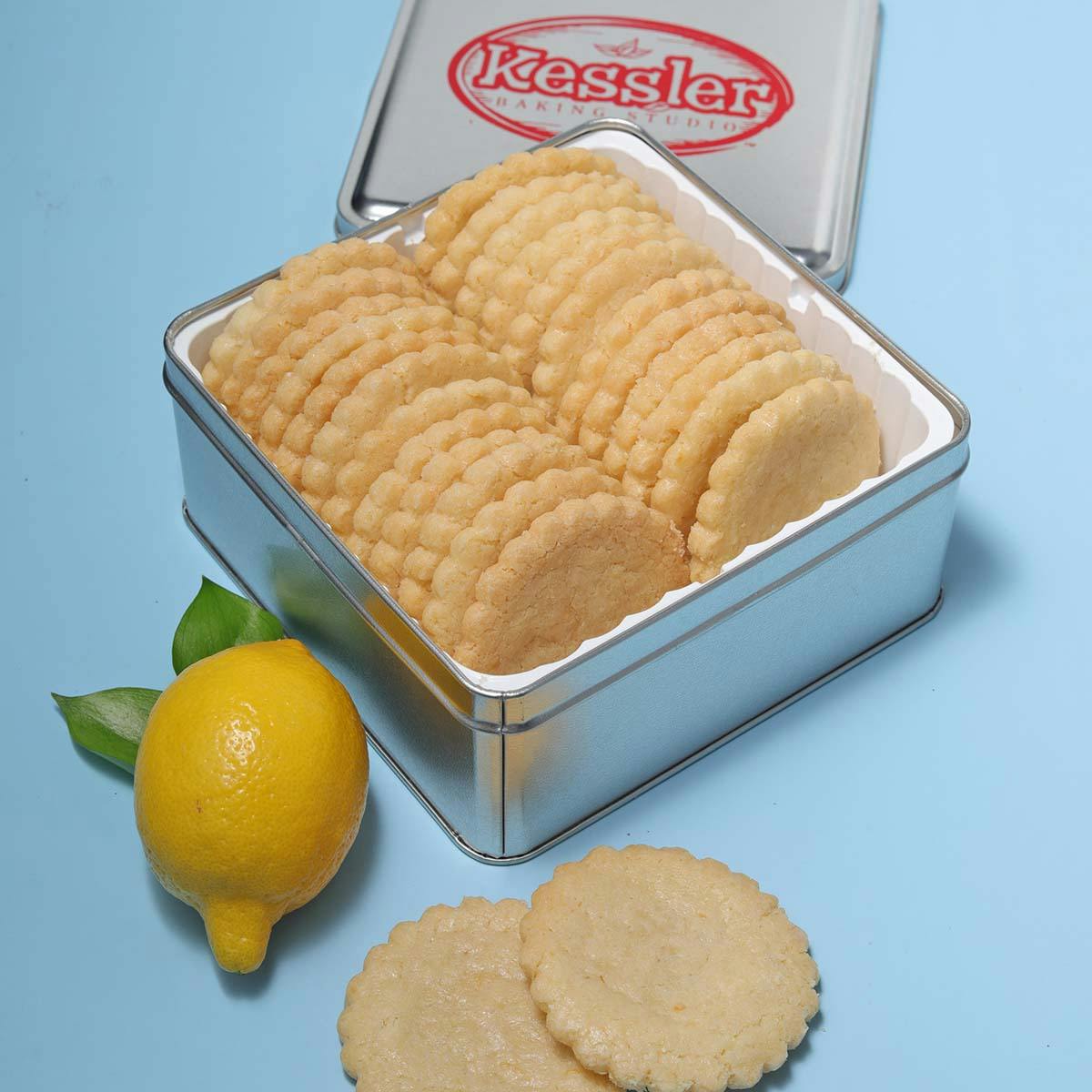 Mini Lemon Shortbread Cookies - 28 Pack by Kessler Baking Studio