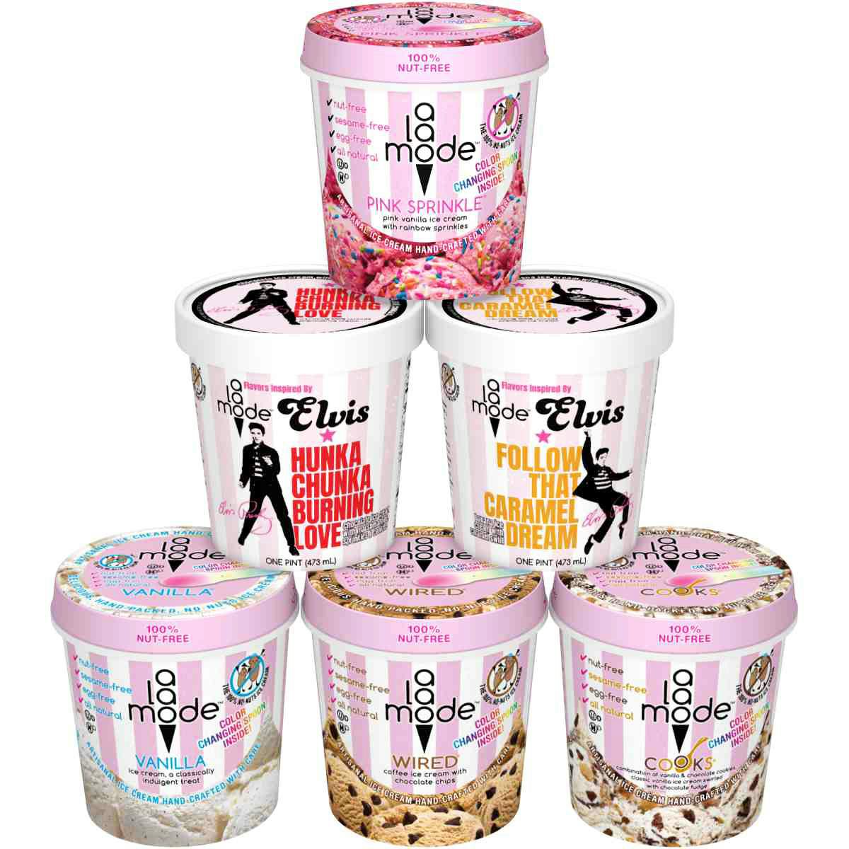 Elvis Ice Cream Sampler - 6 Pints by A La Mode Ice Cream | Goldbelly