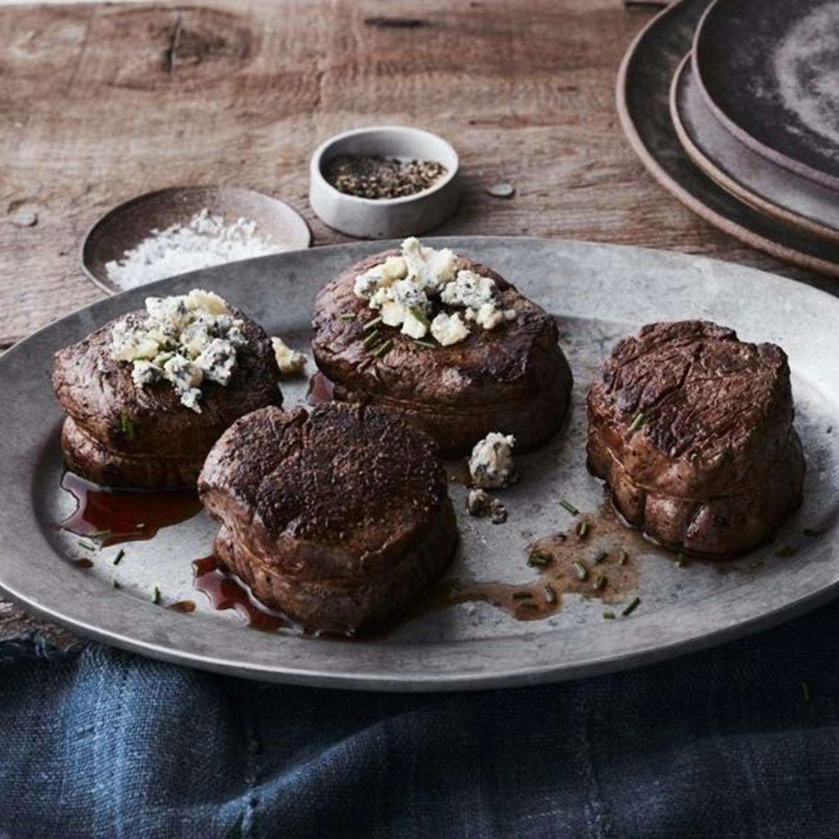 Upper Prime Black Angus Filet Mignons + Strip Steak by Holy Grail Steak Co.