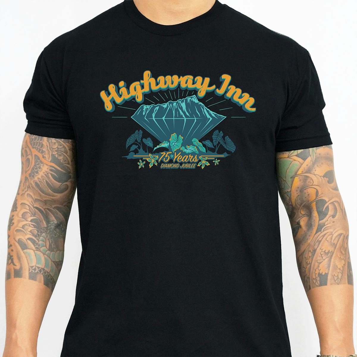 "Diamond Jubilee 75th Anniversary" T-Shirt by Highway Inn - Alternate image 1