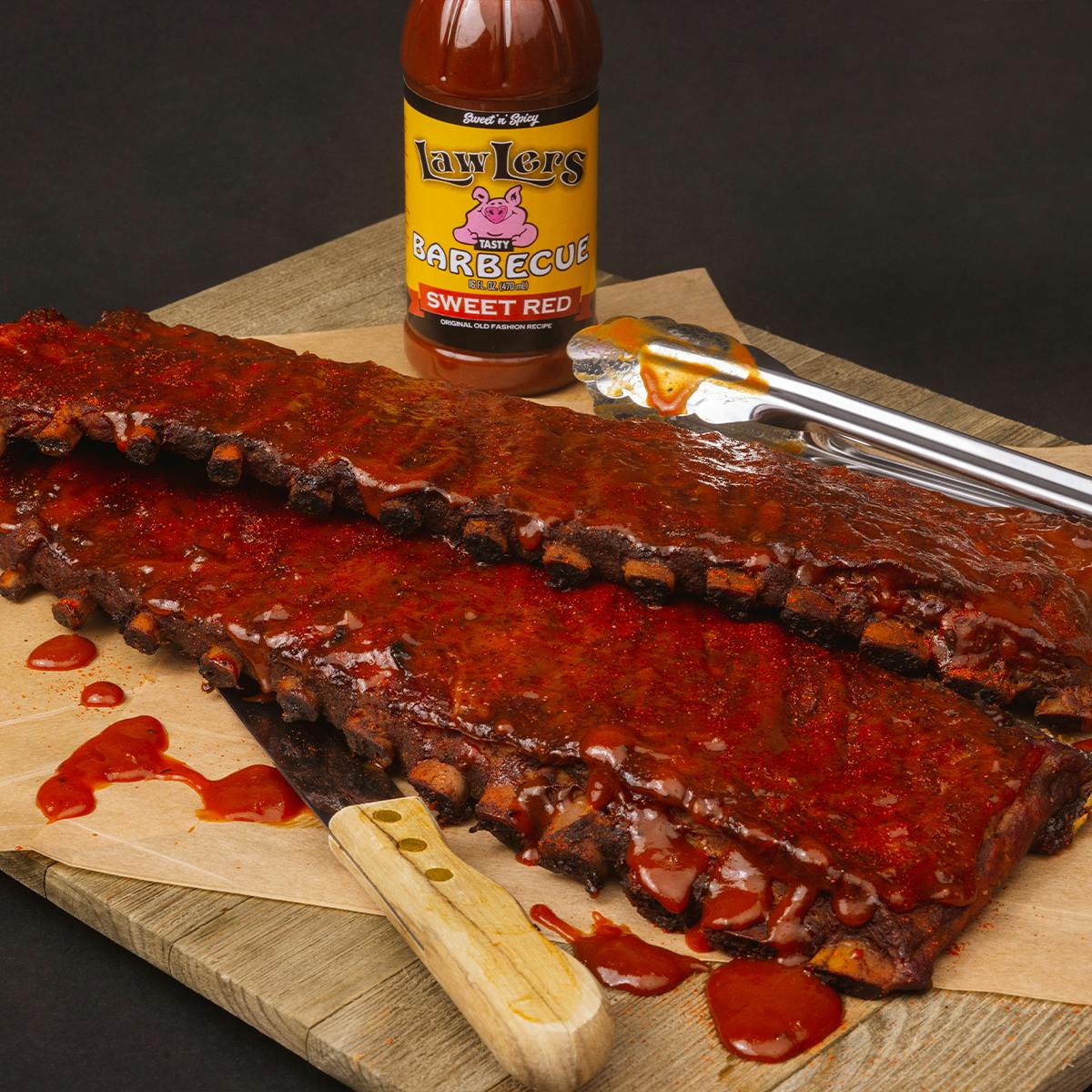 Hickory-Smoked Spare Ribs - 4 Racks by LawLers Barbecue - Alternate image 1