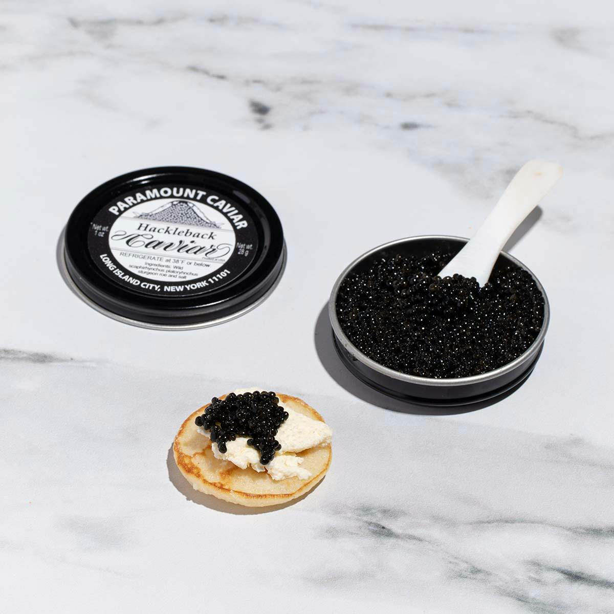 The Ordinary - American Caviar Service, Hackleback Caviar, Johnny Cakes +  Traditional Accompaniments