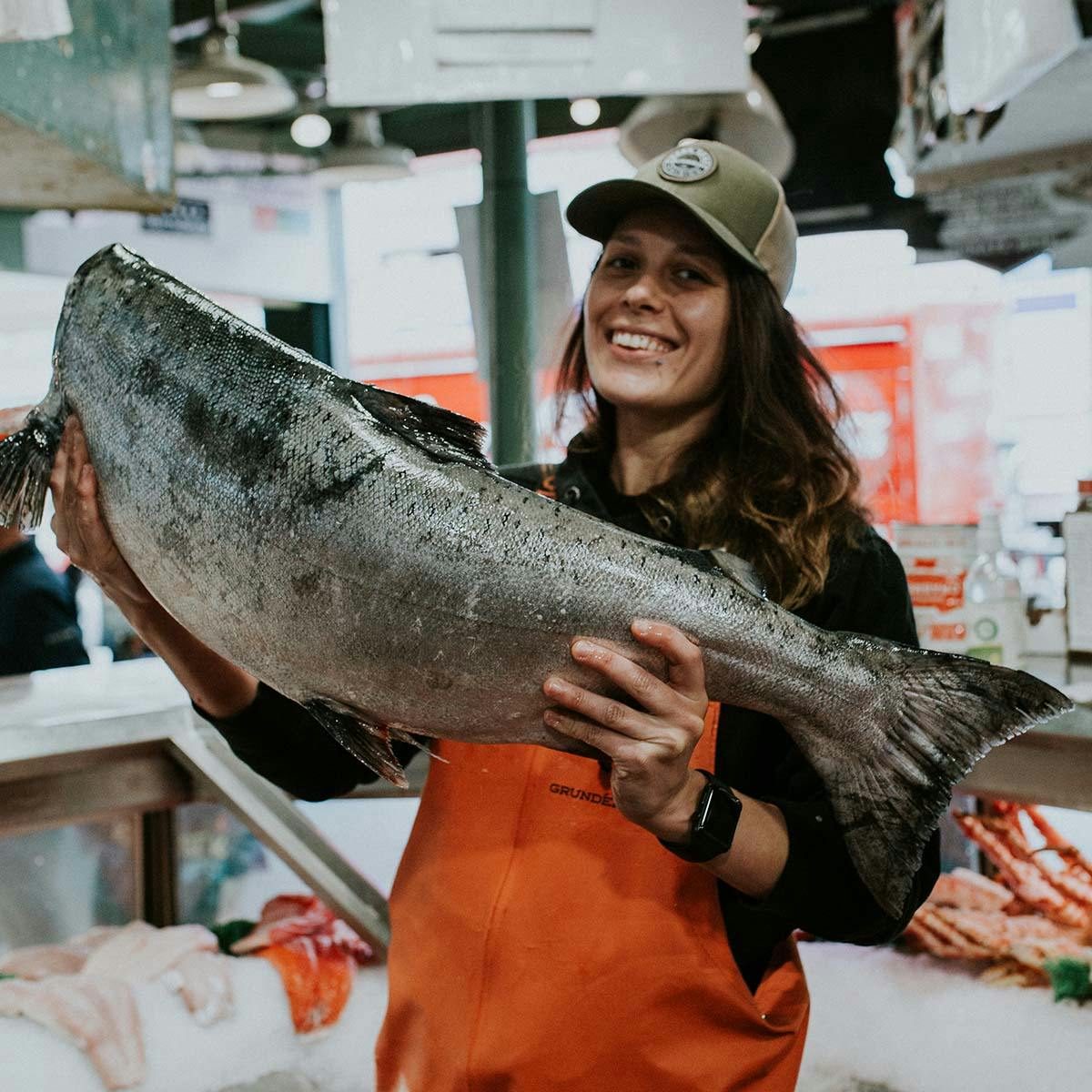Fresh Whole Alaskan King Salmon - 17-18 lbs. (wild)