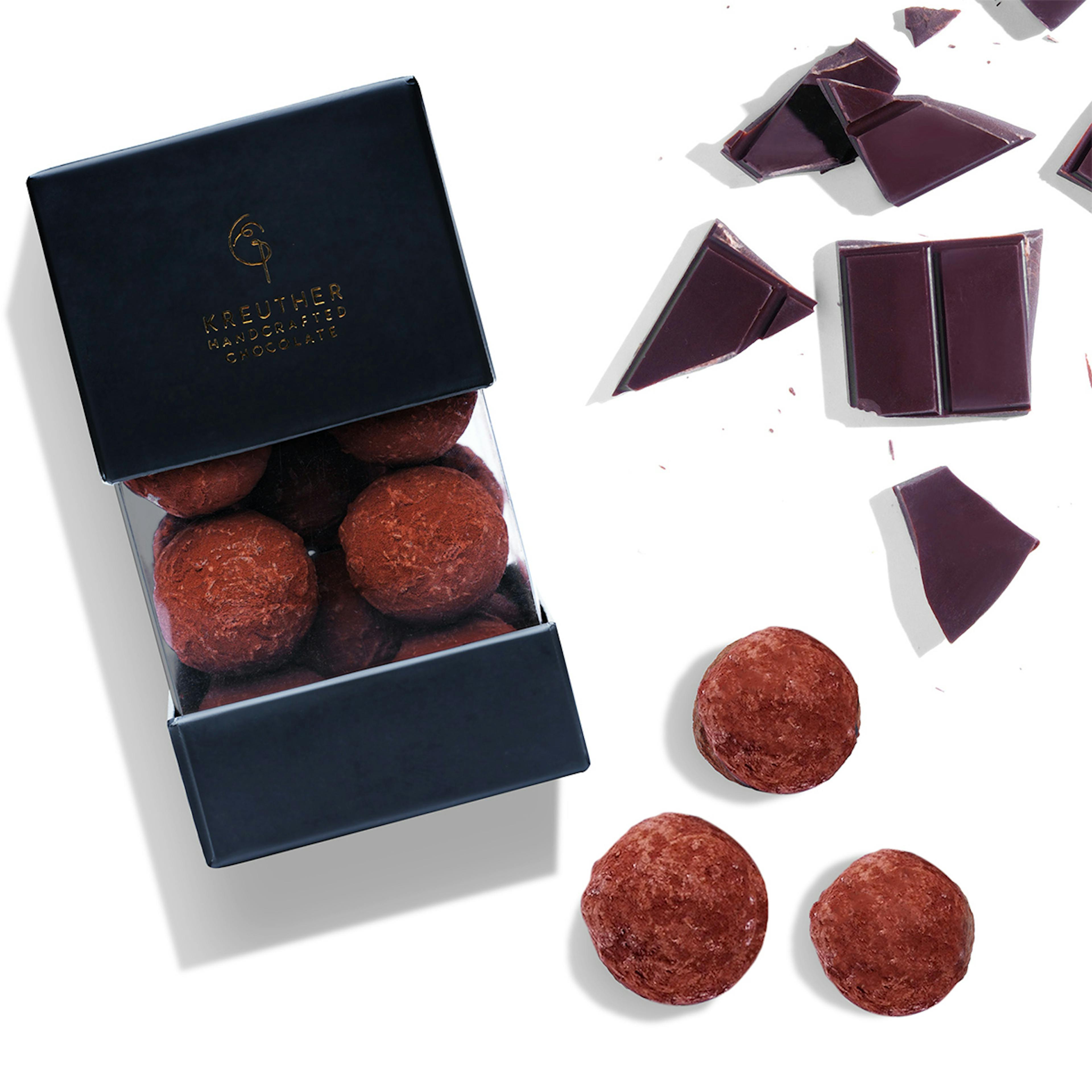 Dark Chocolate Salted Caramel Ganache Truffles - 24 Pack by Kreuther Handcrafted Chocolate