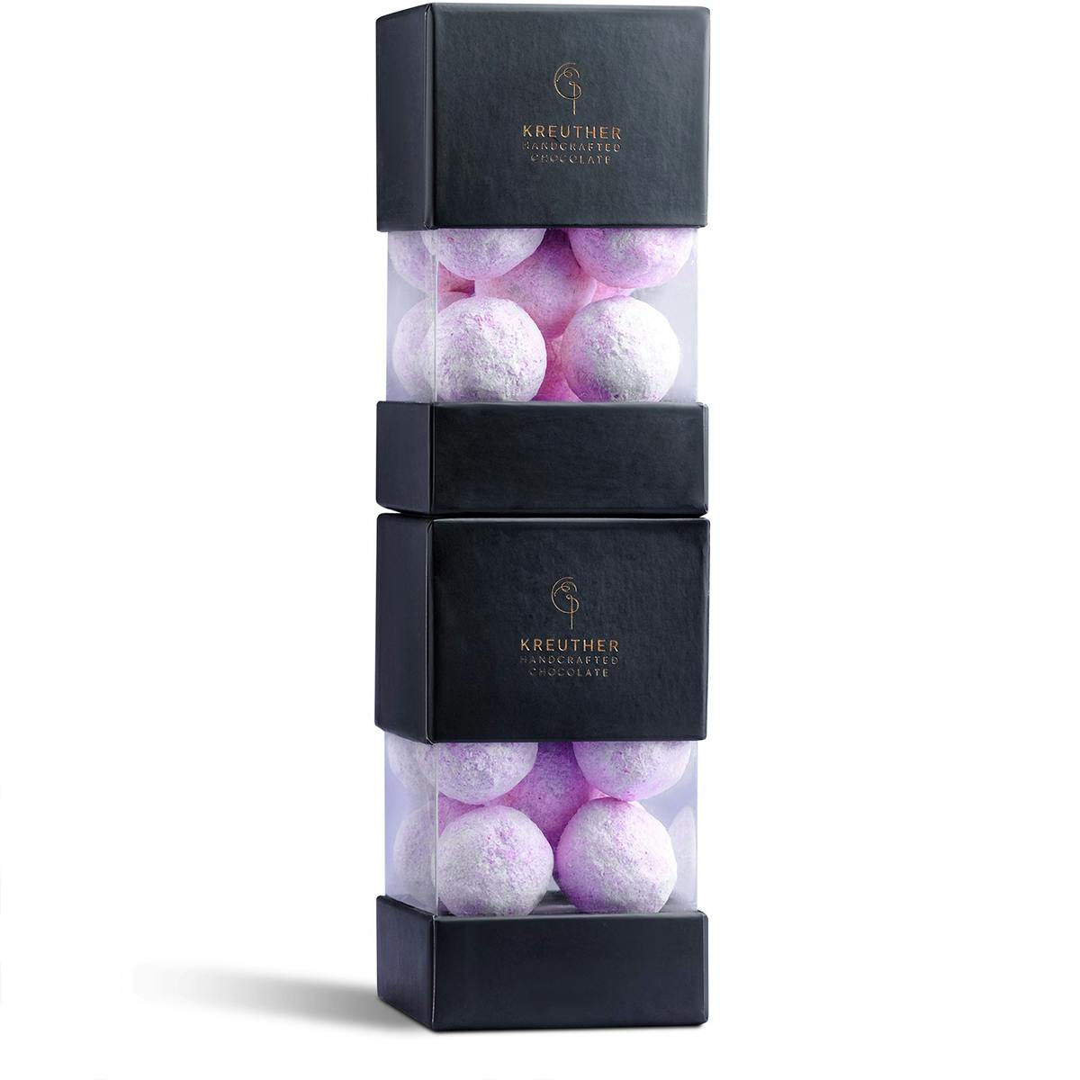 White Chocolate Strawberry Truffles - 24 Pack by Kreuther Handcrafted Chocolate