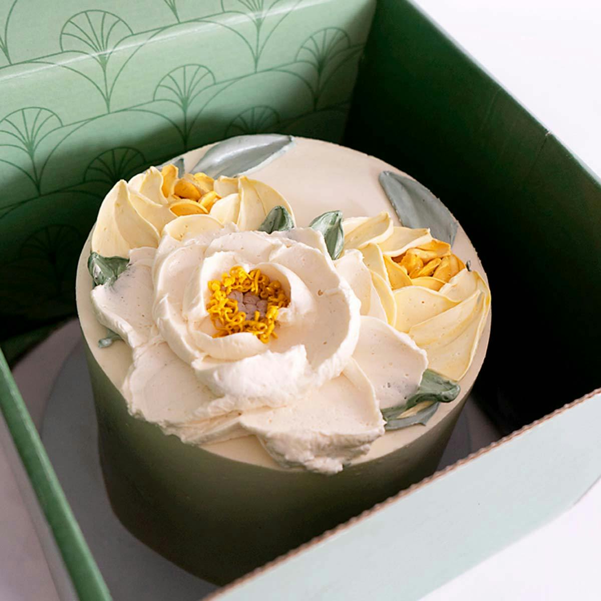 Floral Decorated Lemon Raspberry Cake by Miri Nadler Cakes - Alternate image 1