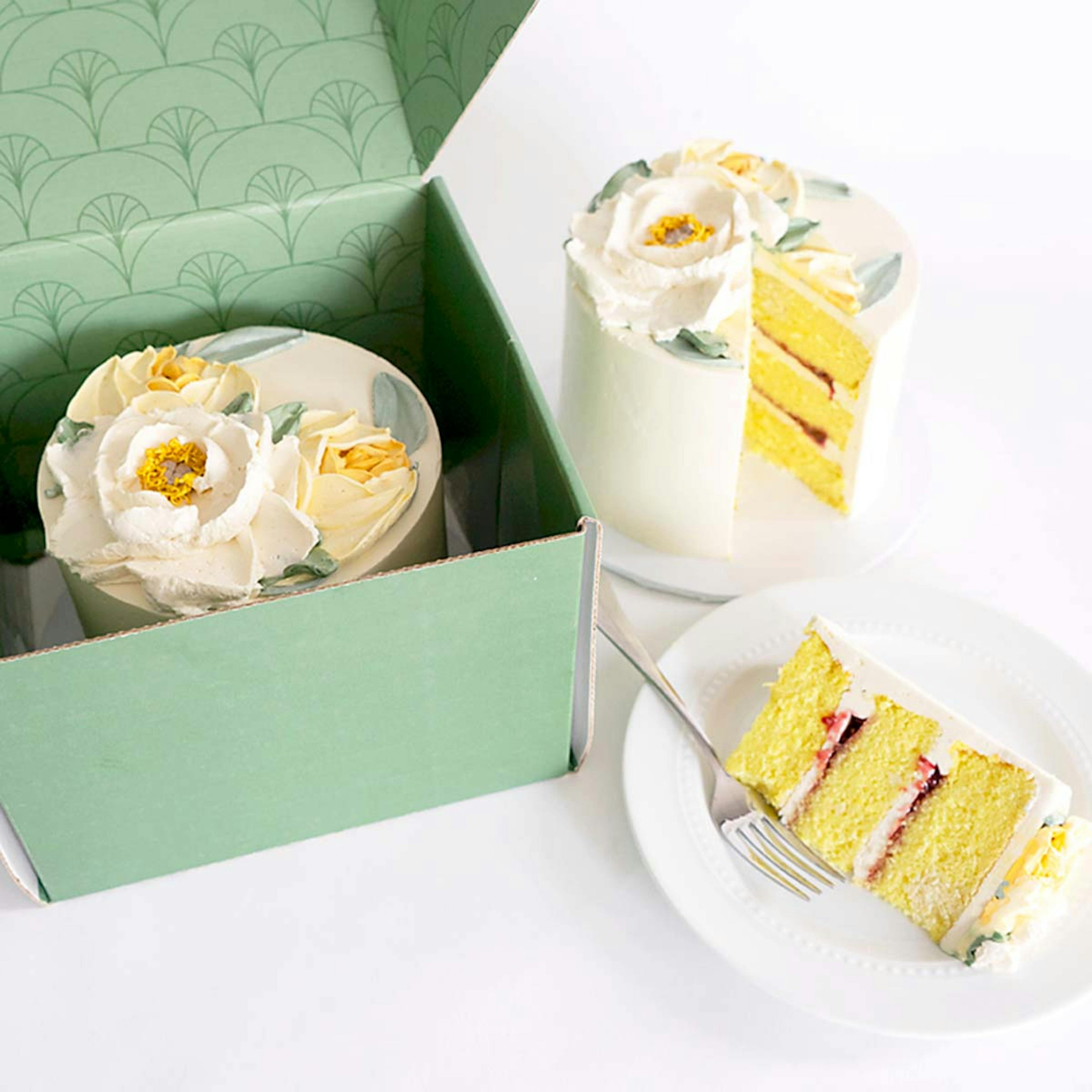 Floral Decorated Lemon Raspberry Cake by Miri Nadler Cakes - Alternate image 2