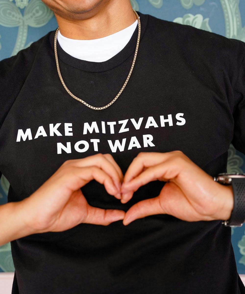 "Make Mitzvahs Not War" T-Shirt by The Borscht Belt Delicatessen