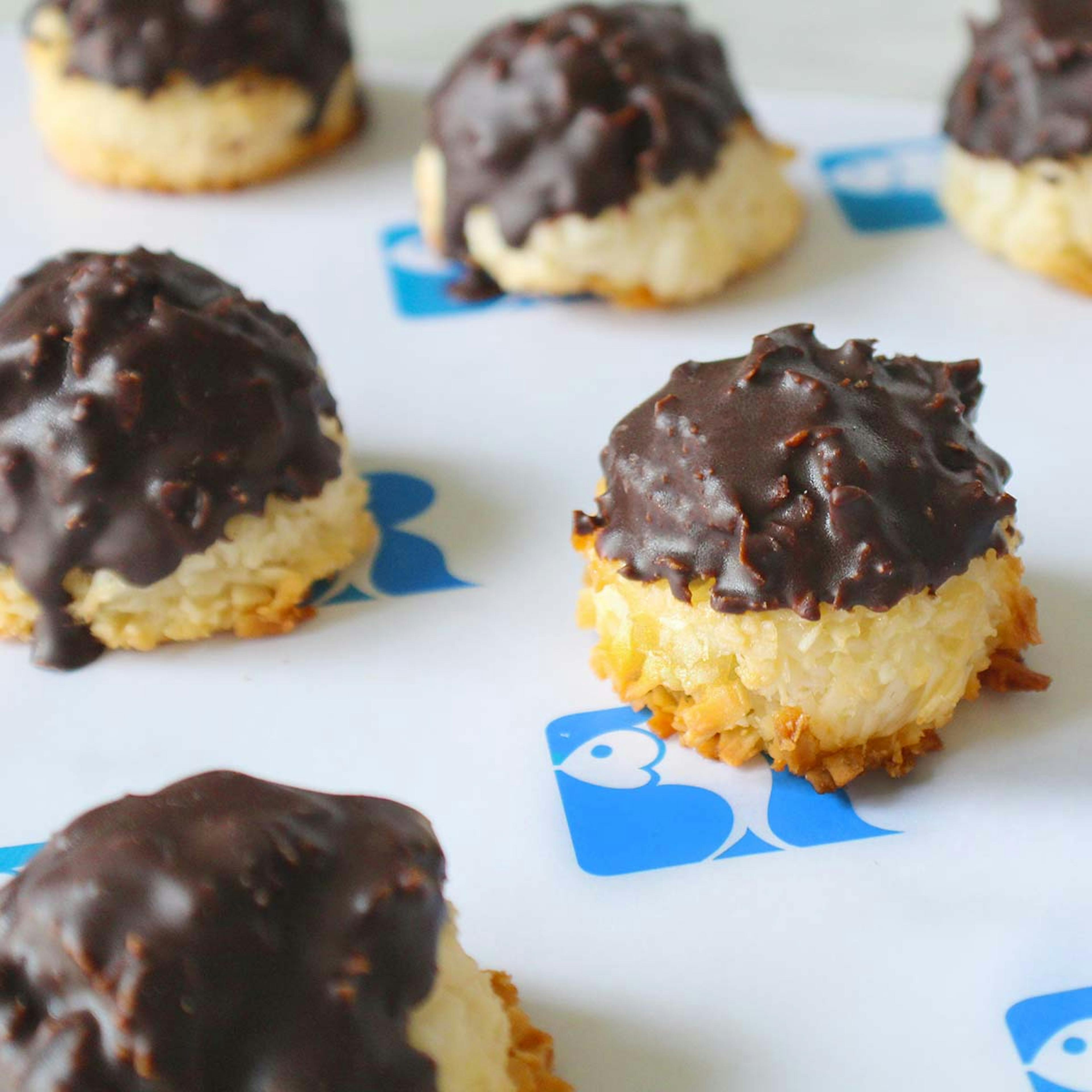 Chocolate Dipped Coconut Macaroons - 8 Pack by Russ & Daughters