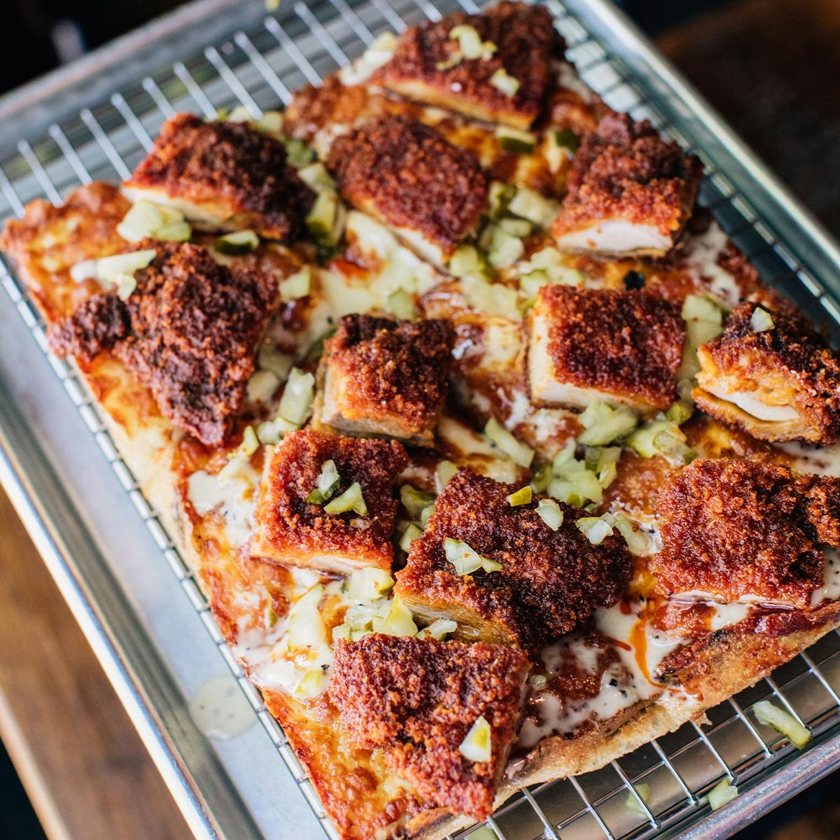 "Nashville Hot Chicken" Detroit-Style Pizza - 3 Pack by Emmy Squared - Alternate image 3