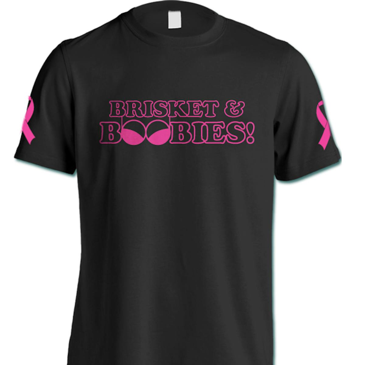 “Brisket & Boobies” Breast Cancer Awareness T-Shirt by The Shed BBQ & Blues Joint