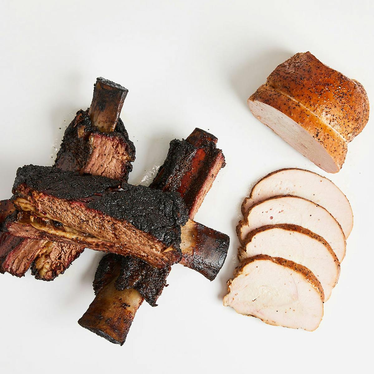 Beef Ribs + Turkey Breast Combo for 6-8 by Lewis Barbecue