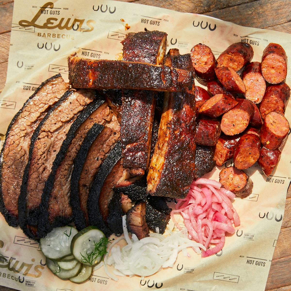 "Vacation Meatup" Brisket + Pulled Pork + Pork Ribs + Sausage for 14-16 by Lewis Barbecue - Alternate image 1