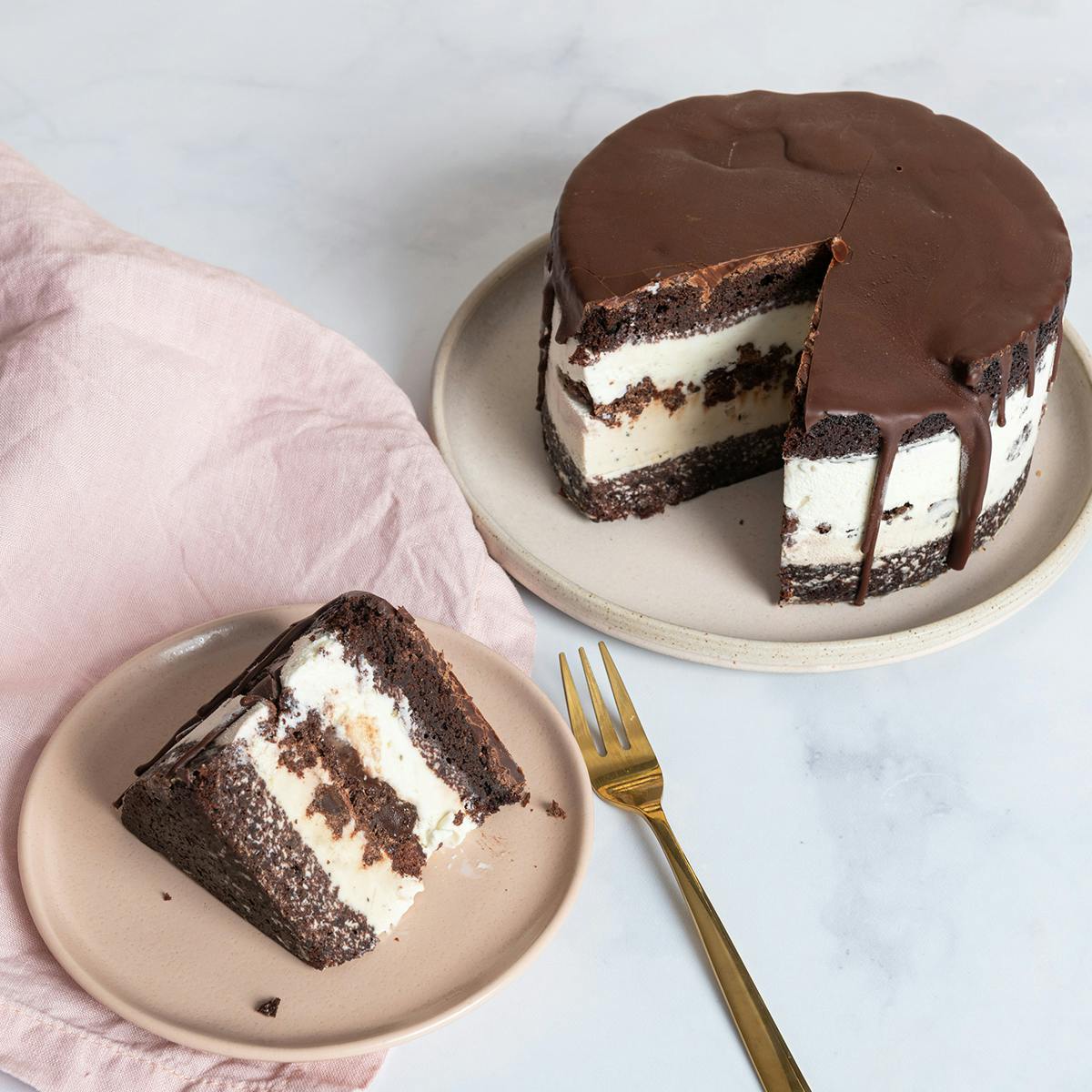"Founder's Favorite" Chocolate & Coffee Ice Cream Cake by Malai Ice Cream
