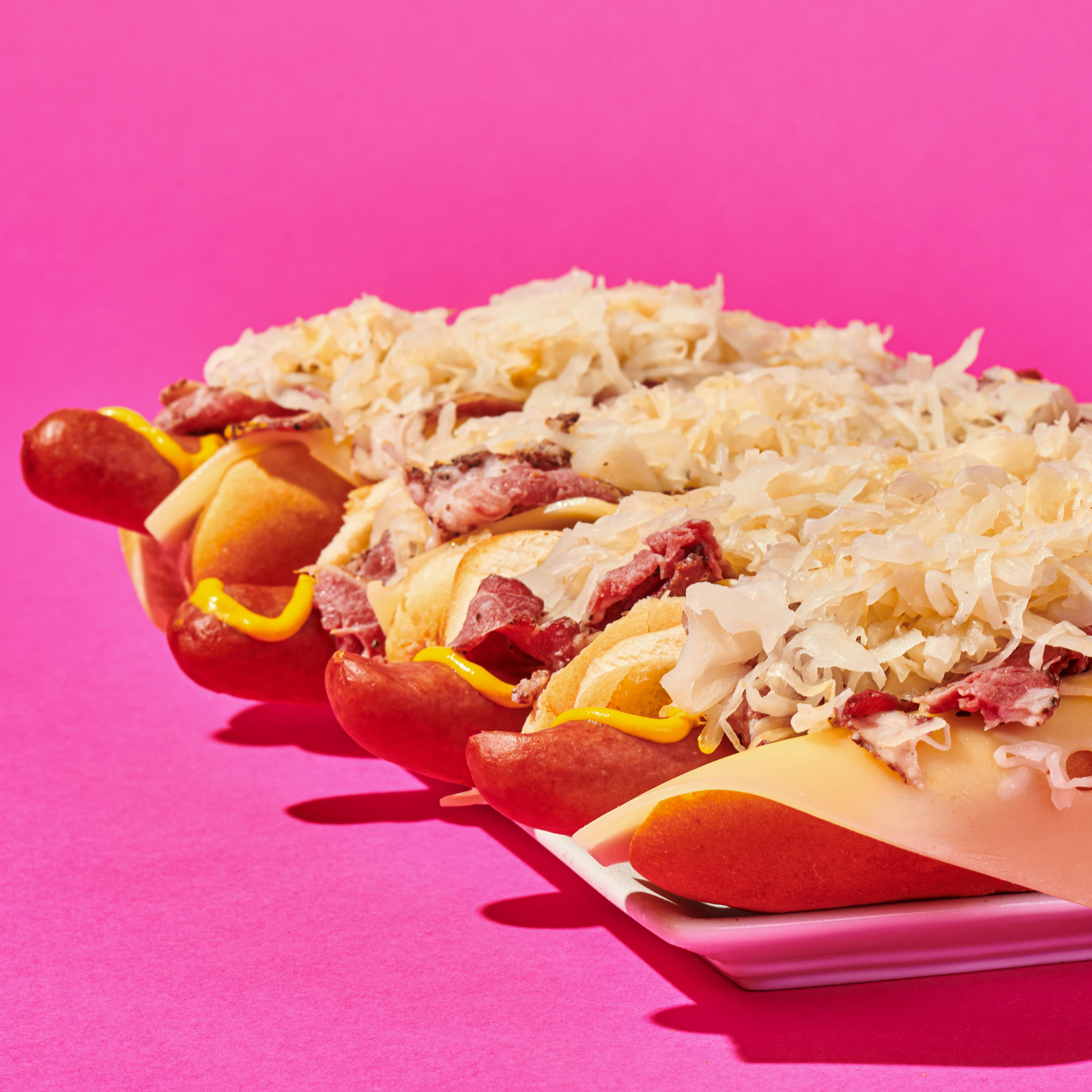 Pastrami Reuben Hot Dog Kit - 12 Pack by Pink's Hot Dogs - Alternate image 5