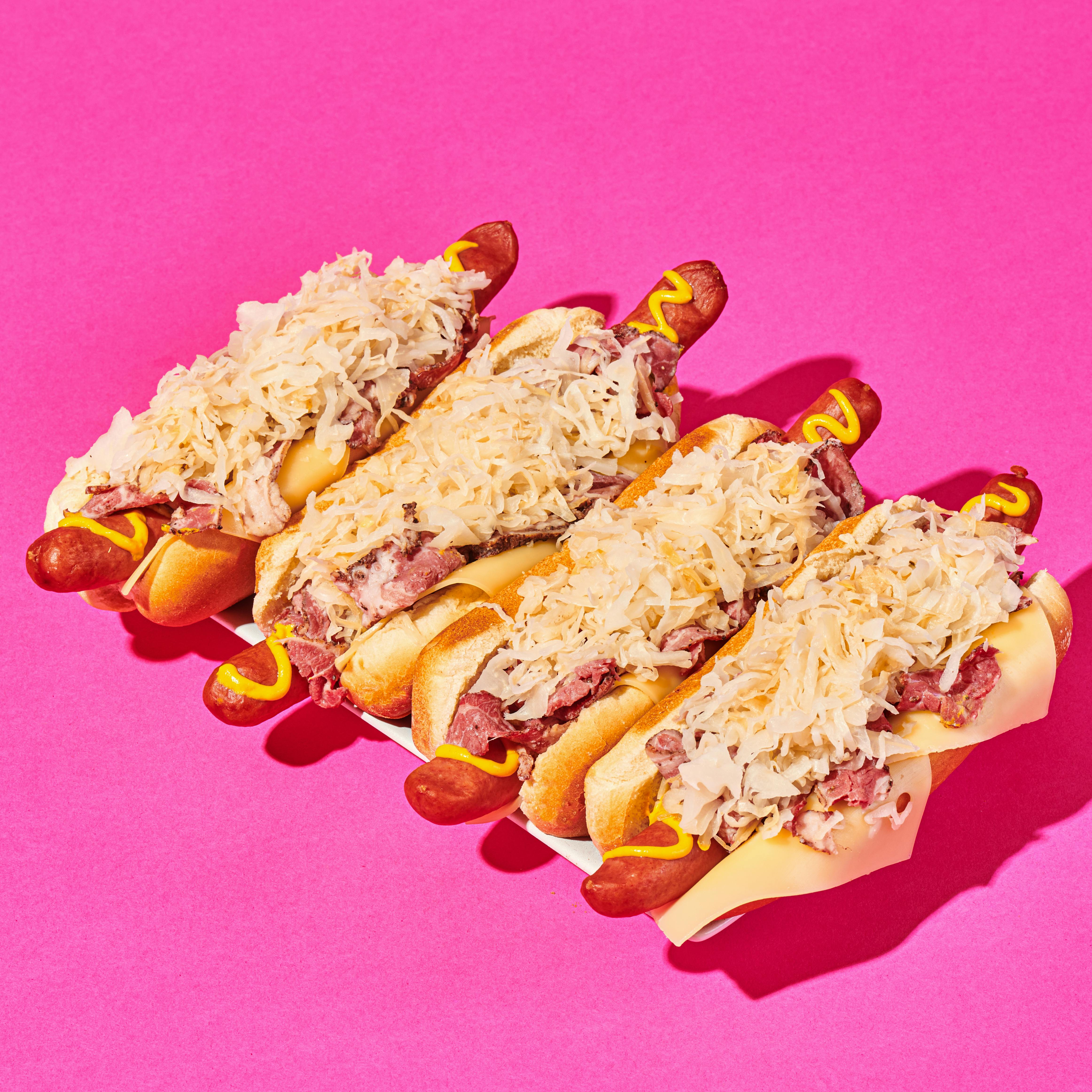 Pastrami Reuben Hot Dog Kit - 12 Pack by Pink's Hot Dogs - Alternate image 3