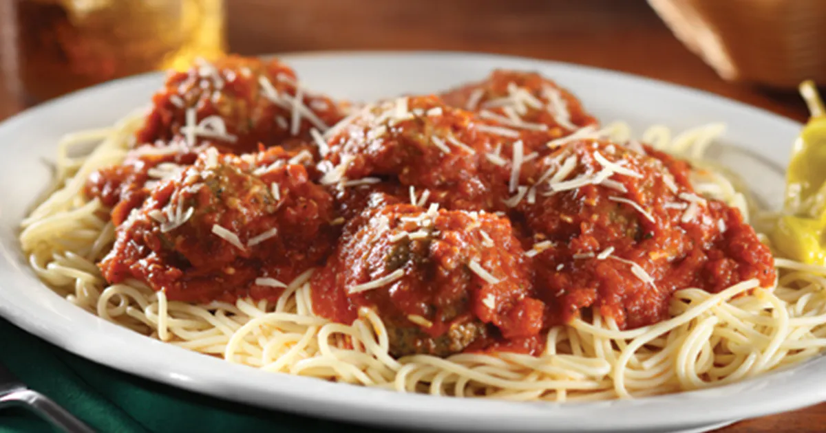 Spaghetti & Meatballs for 8-10 by Demos' Family Restaurant | Goldbelly
