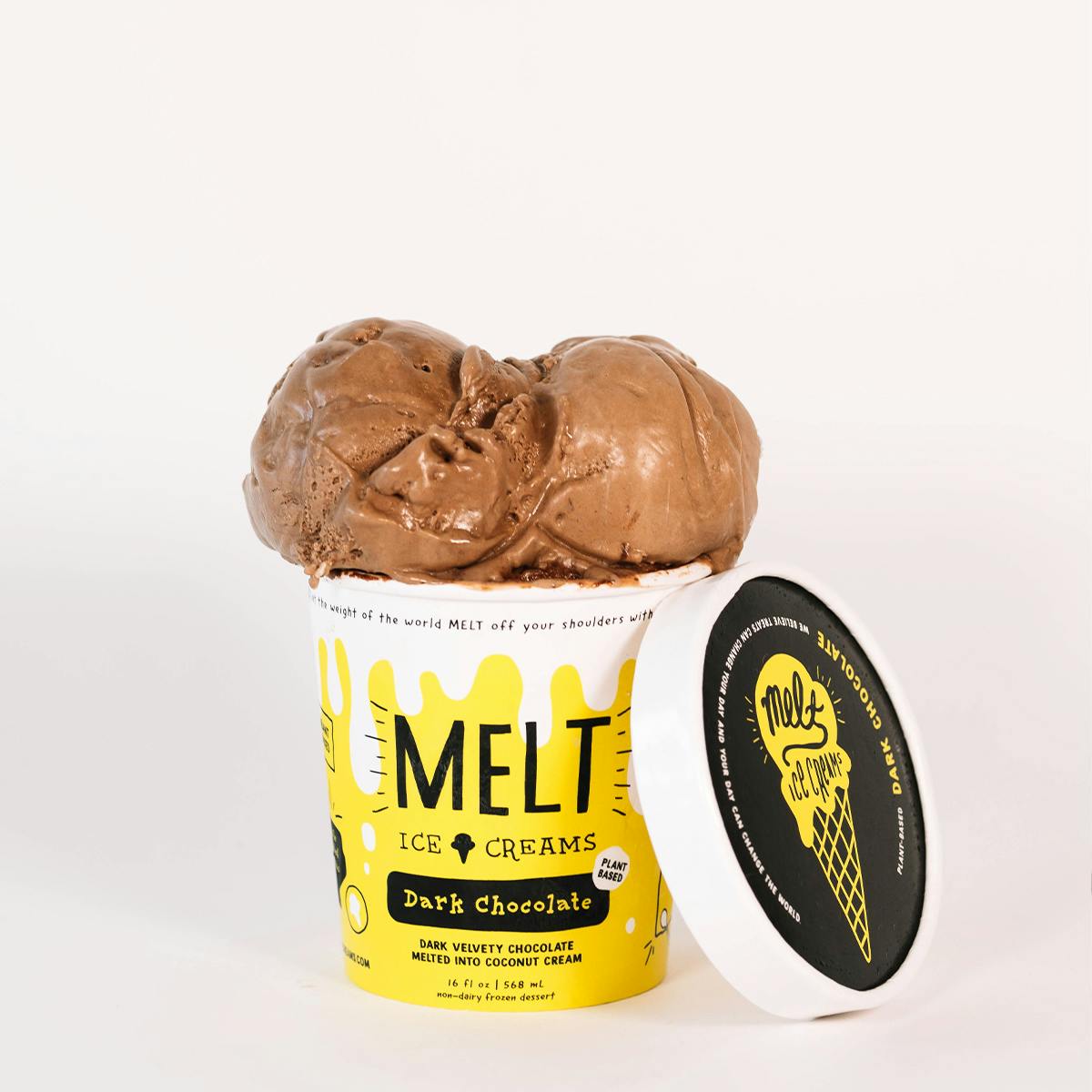 Dark Chocolate Vegan Ice Cream - 6 Pints by MELT Ice Creams