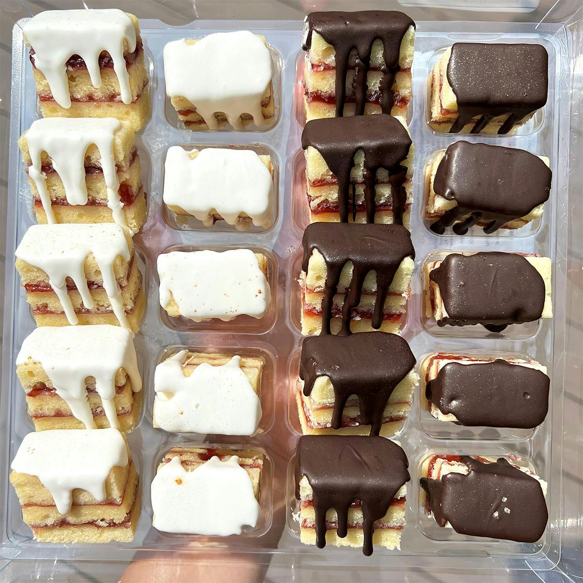 No Color Rainbow Cookies With Raspberry Filling - 20 Pack by Zola Bakes - Alternate image 1