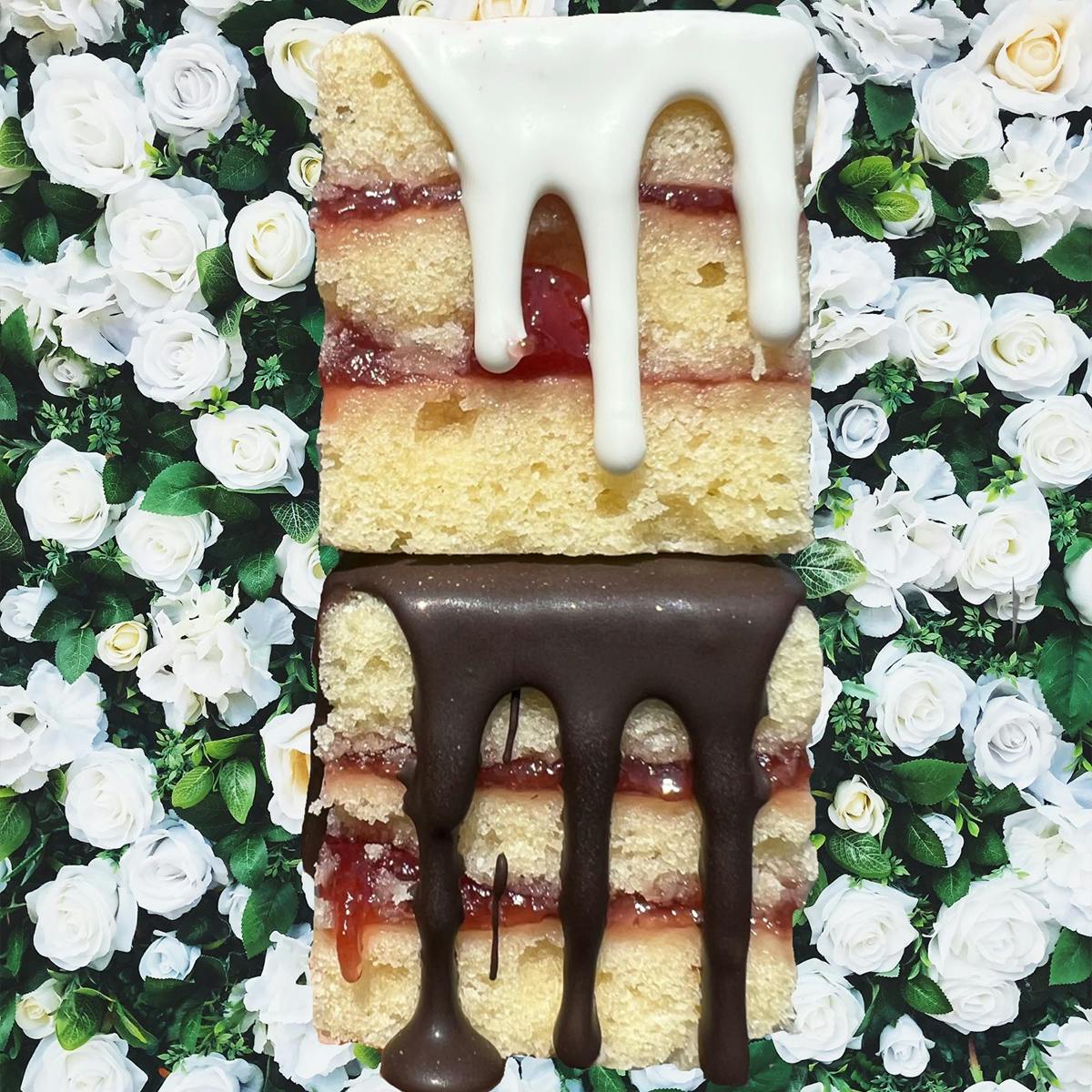 No Color Rainbow Cookies With Raspberry Filling - 20 Pack by Zola Bakes