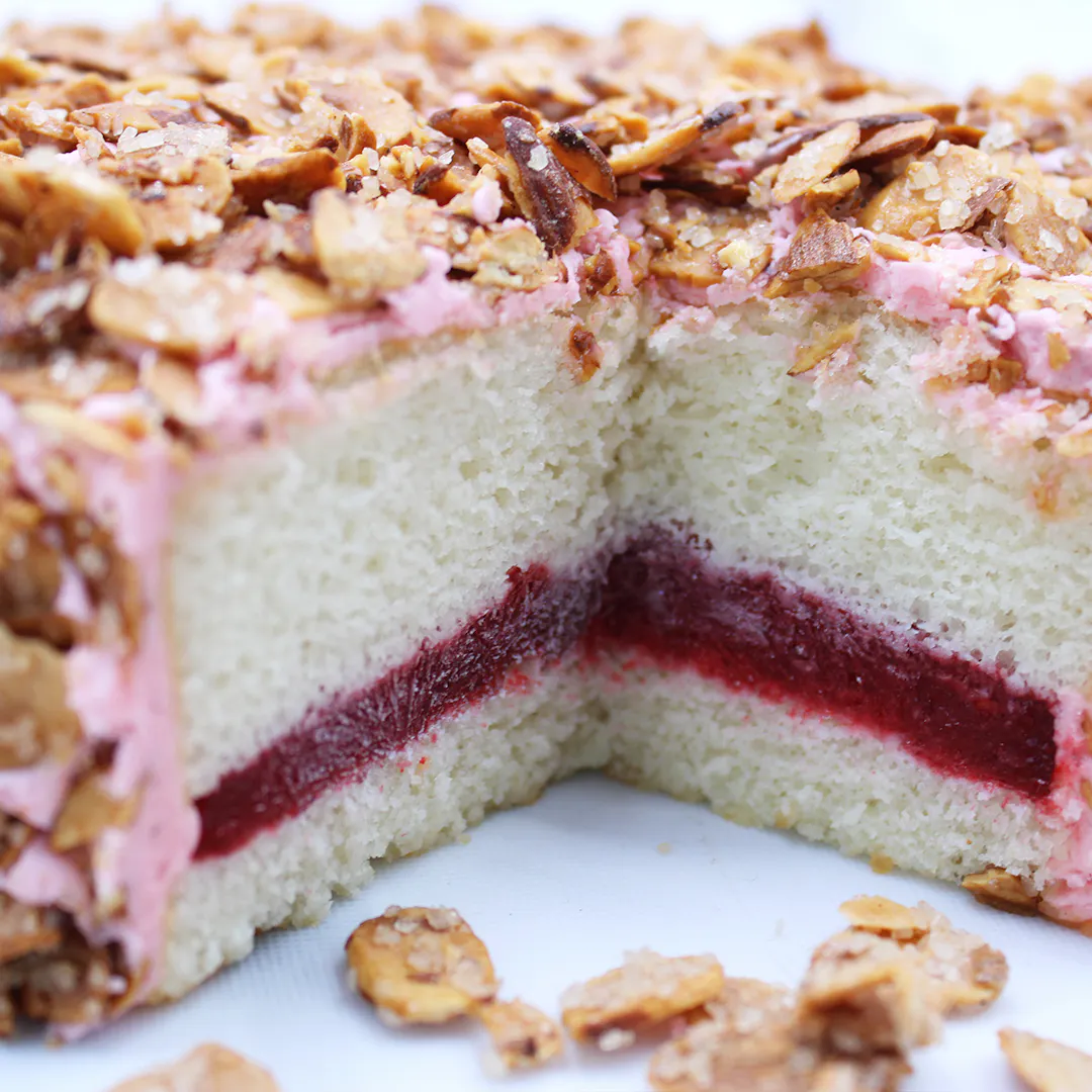 Burnt Almond Raspberry Torte by Prantl's Bakery | Goldbelly