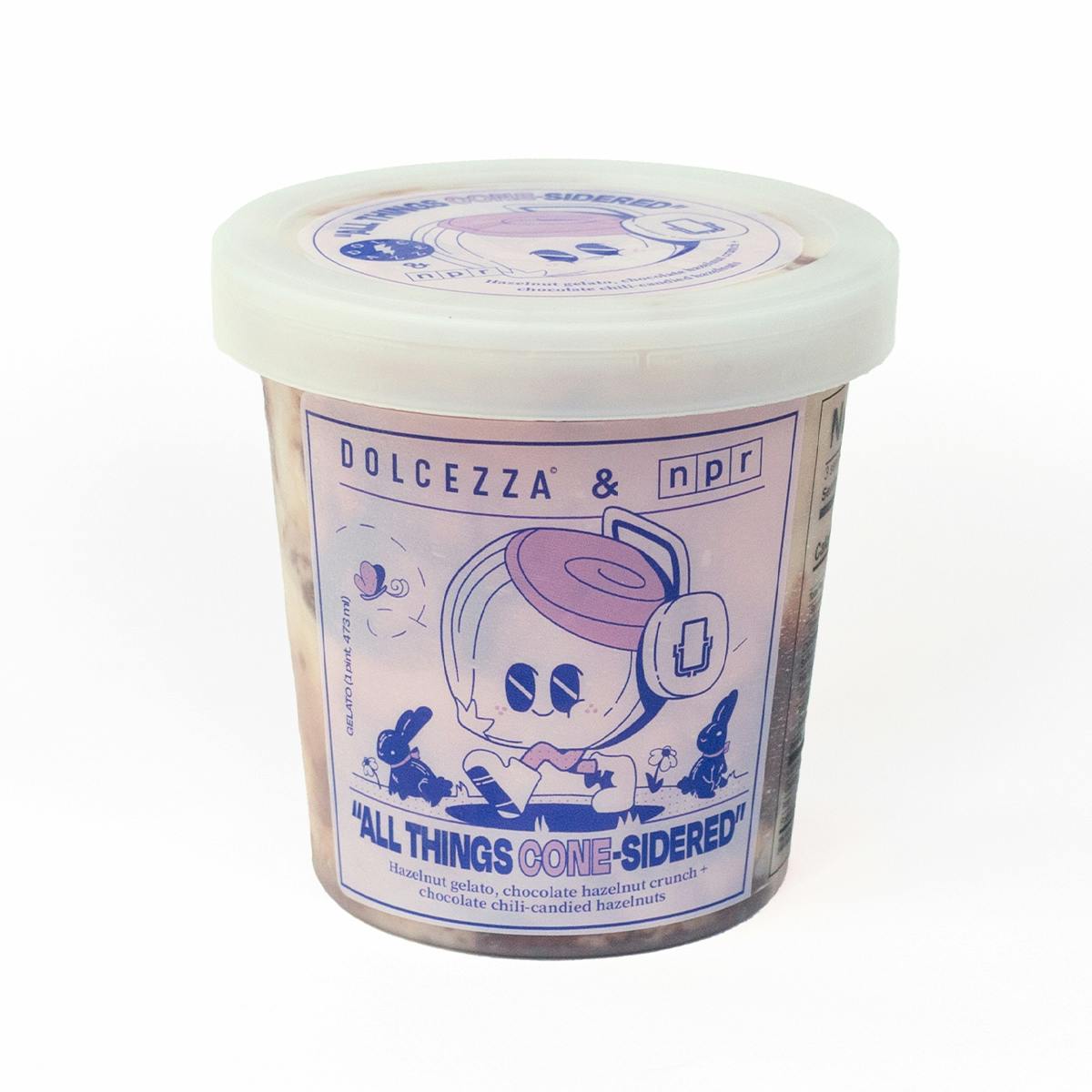 "All Things Cone-Sidered" Hazelnut Gelato - 4 Pints by Dolcezza Gelato - Alternate image 1