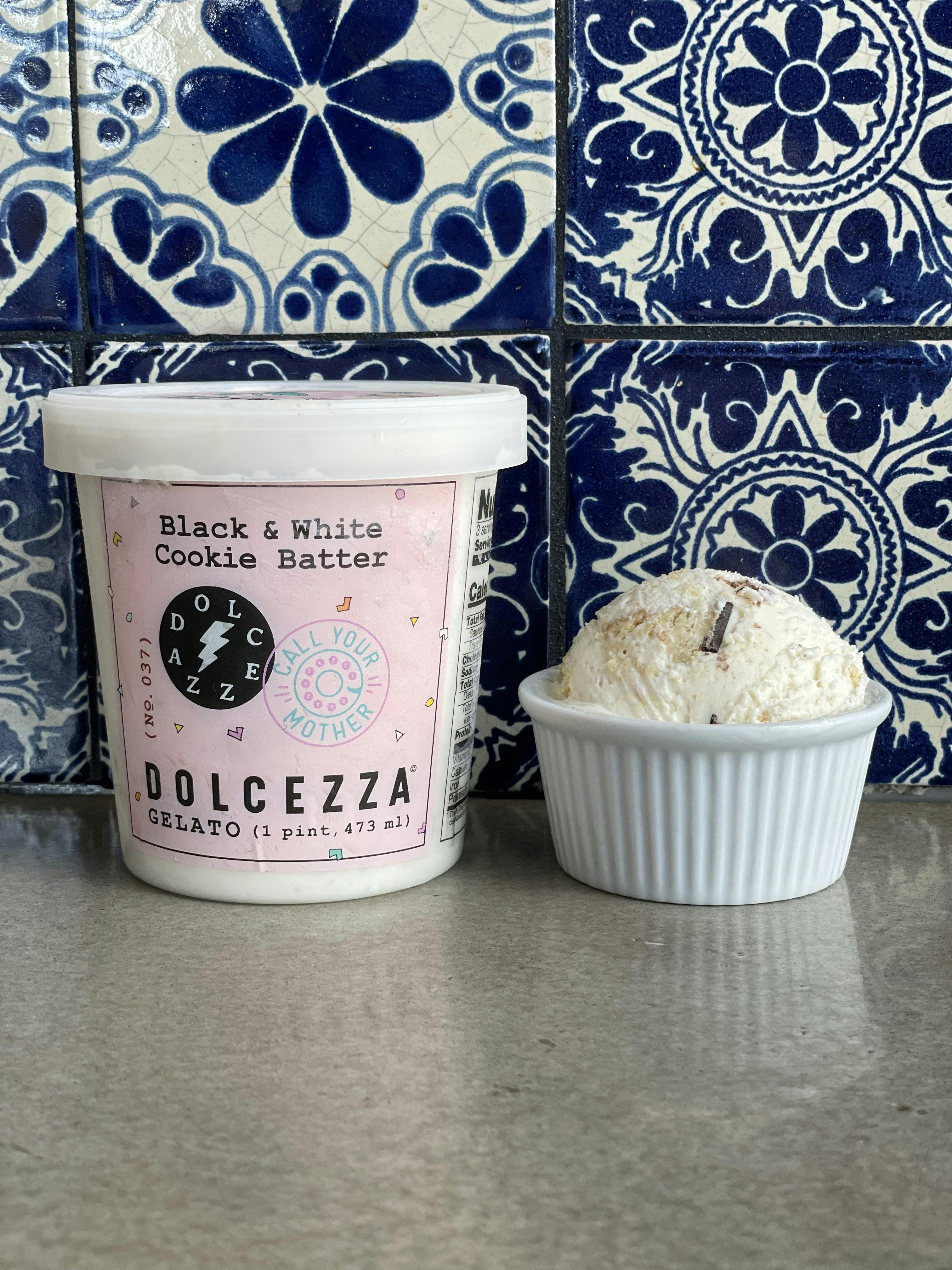 Black & White Cookie Batter Gelato - 4 Pints by Dolcezza Gelato
