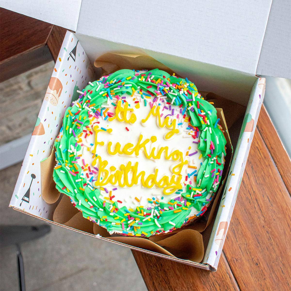 "It's My F*ckin Birthday" Boozy Ice Cream Cake by Tipsy Scoop Boozy Ice Cream - Alternate image 1