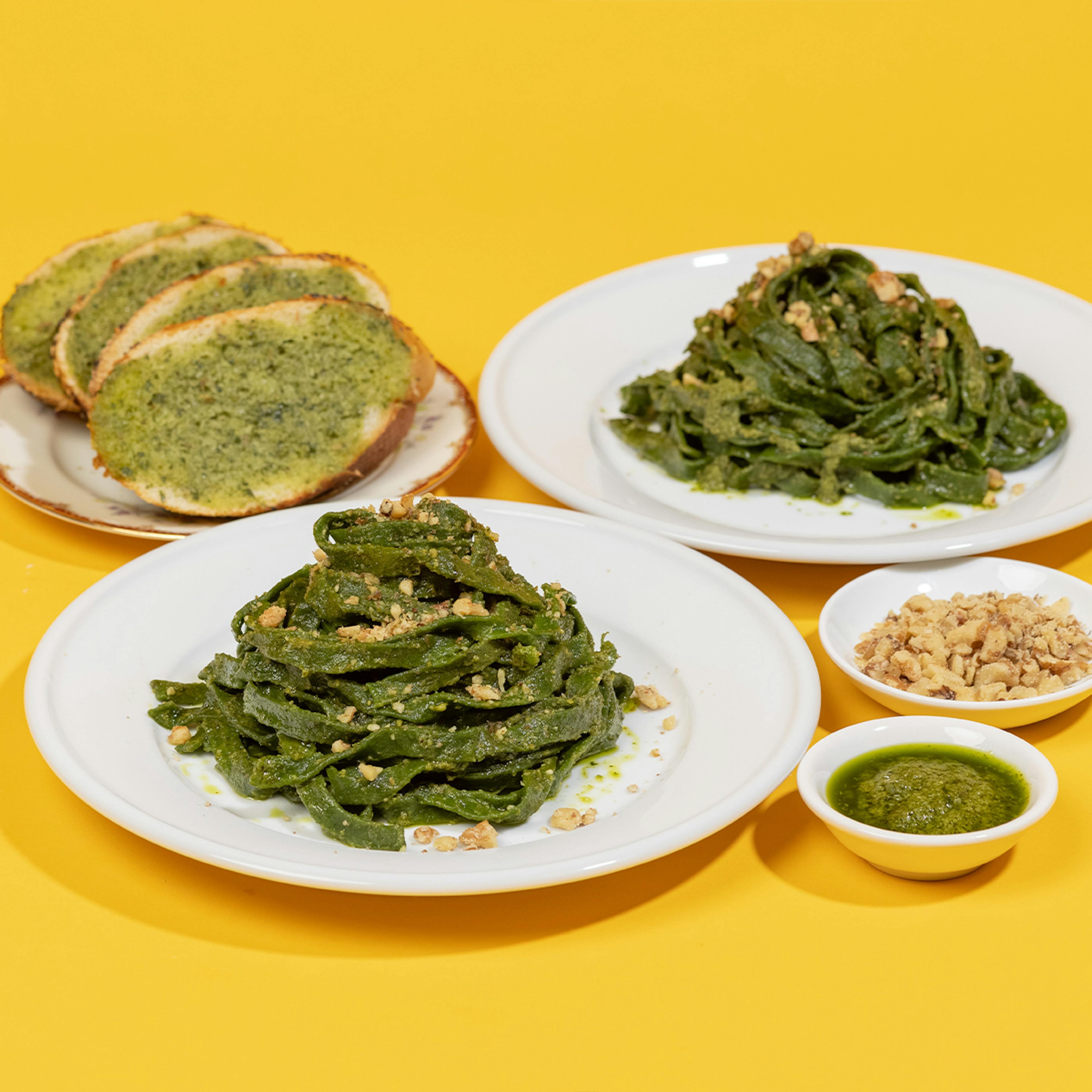 Spinach Fettuccine With Walnut Pesto Kit (Vegan) by Pasta Packs - Alternate image 4