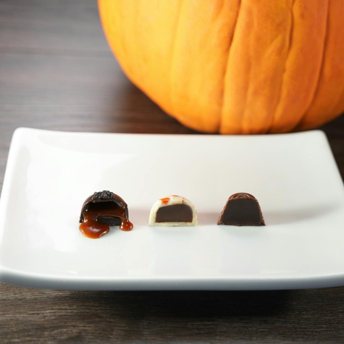 Pumpkin Bonbon Trio Collection - 12 Piece by Knipschildt Chocolatier - Alternate image 1