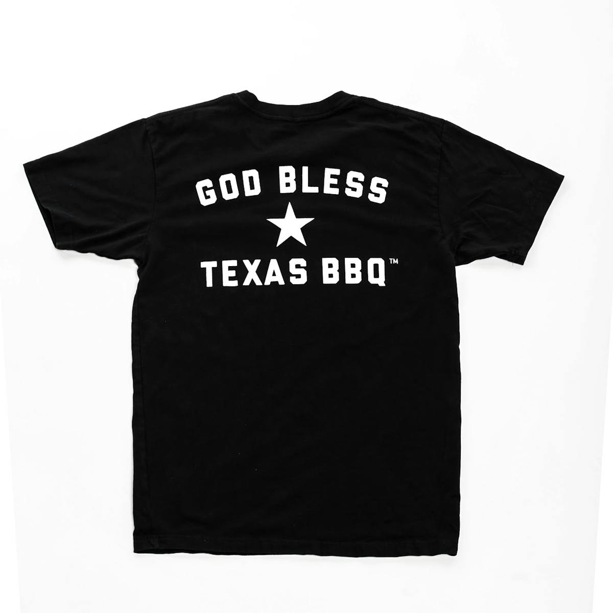 "God Bless Texas BBQ" T-Shirt by Lockhart Smokehouse - Alternate image 1