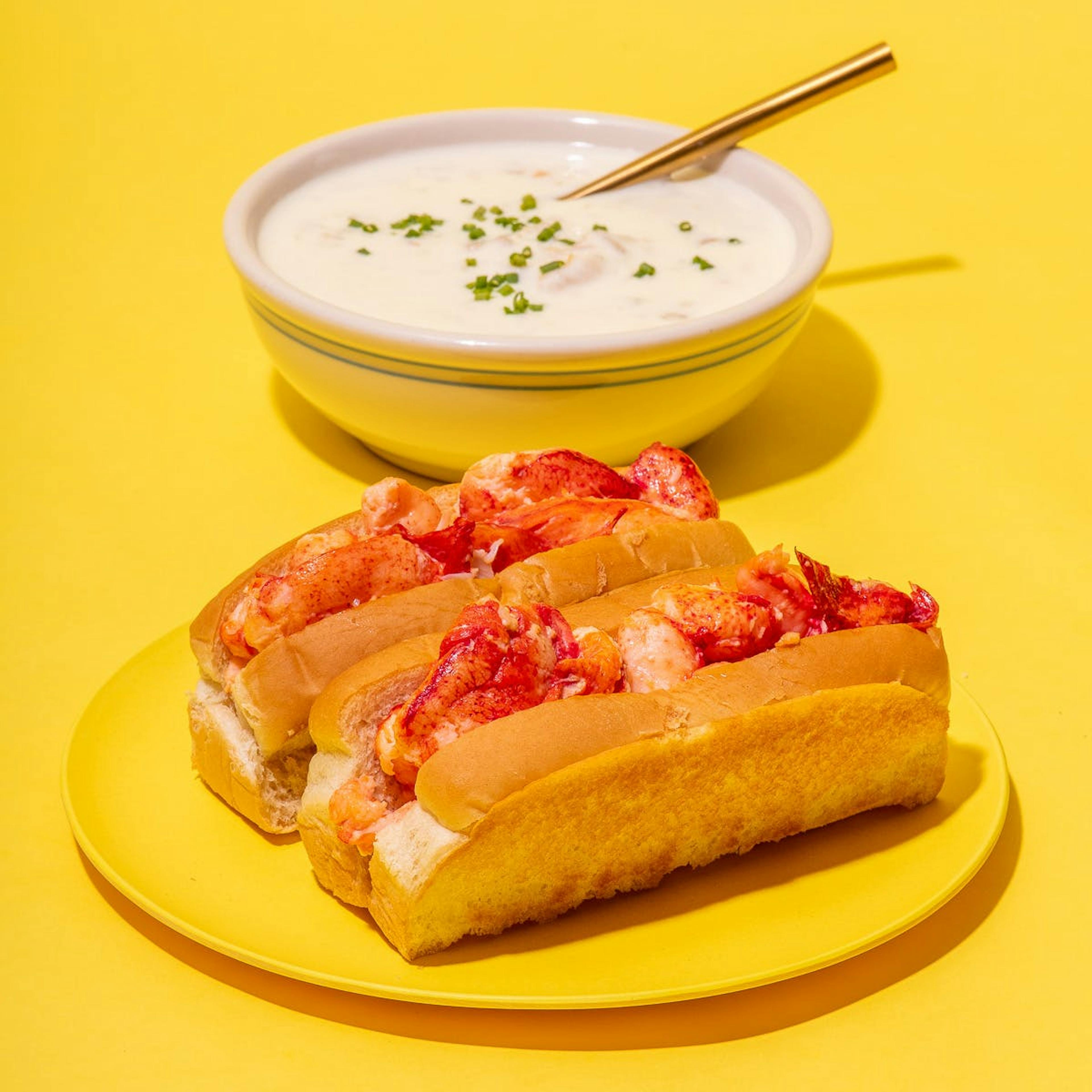 Maine Lobster Roll Kit & Clam Chowder - 4 Pack by Hancock Gourmet Lobster Co. - Alternate image 1