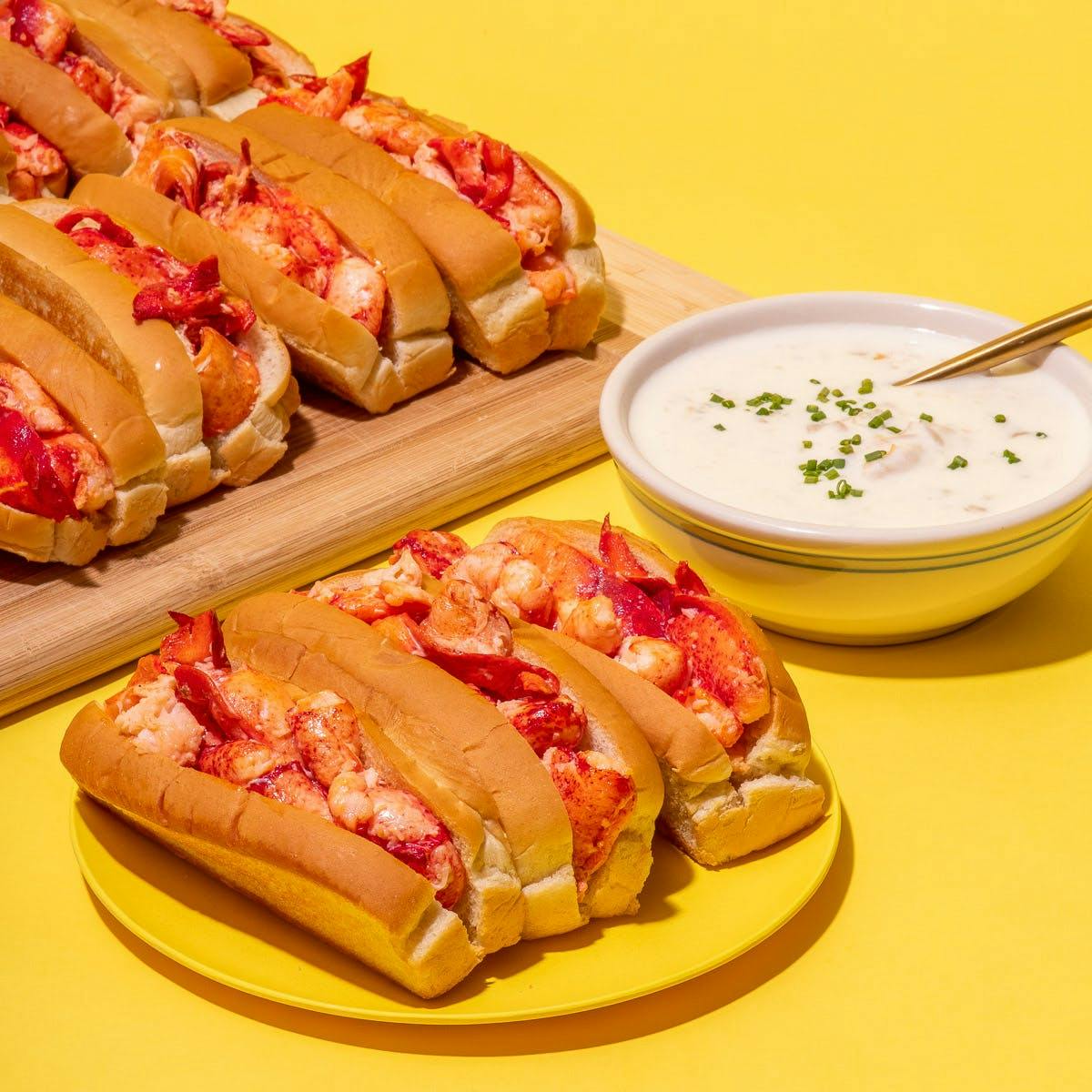 Maine Lobster Roll Kit & Clam Chowder - 8 Pack by Hancock Gourmet Lobster Co. - Alternate image 1