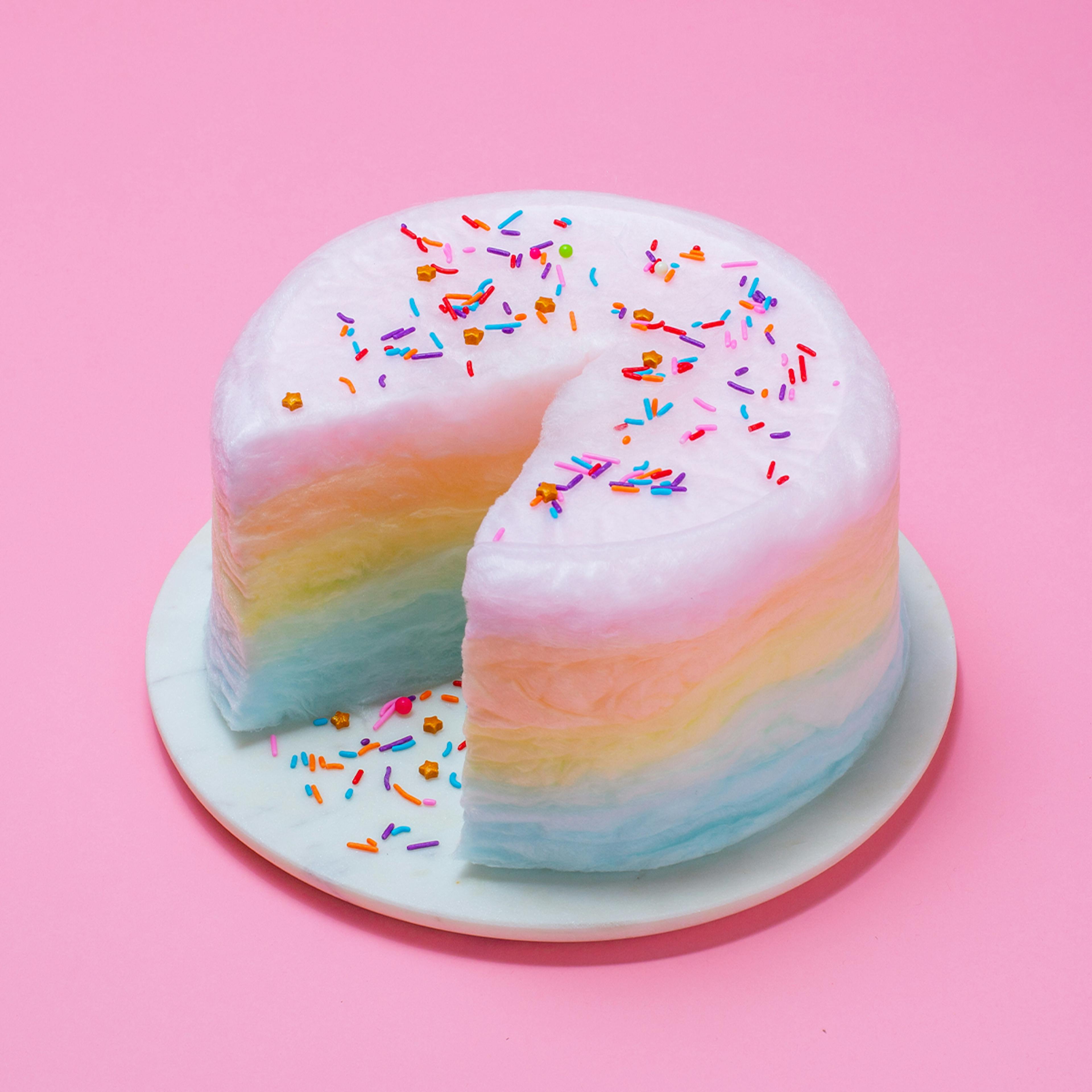 Signature Rainbow Cotton Candy Floof Cake by Floof Cotton Candy Cakes