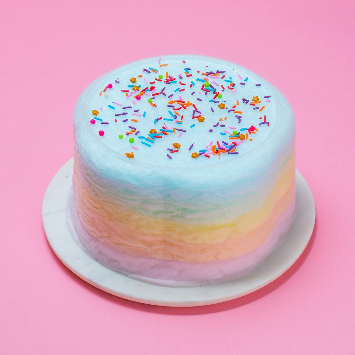 Upside Down Rainbow Cotton Candy Floof Cake by Floof Cotton Candy Cakes - Alternate image 2
