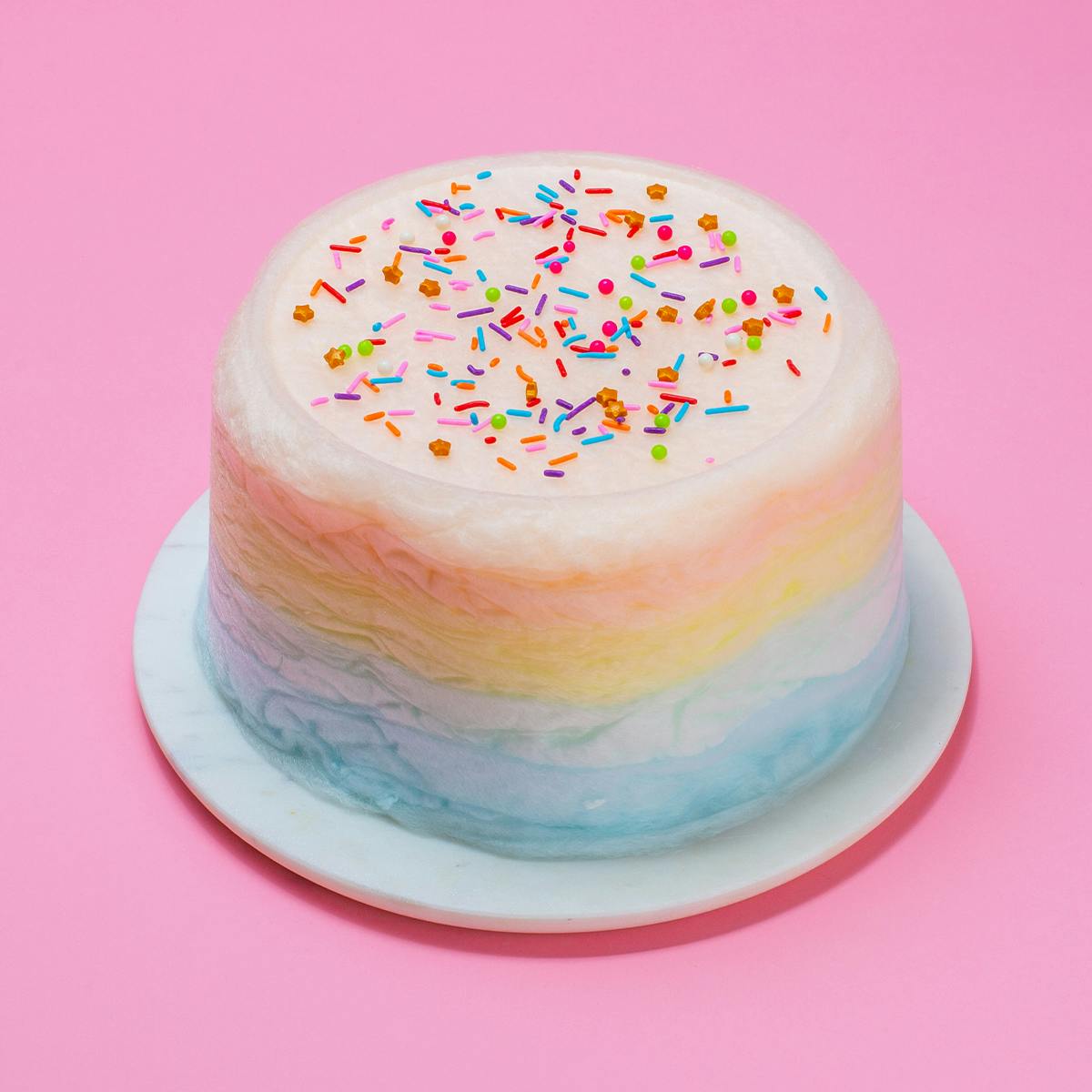 "Hold the Pink" Rainbow Cotton Candy Floof Cake by Floof Cotton Candy Cakes - Alternate image 2