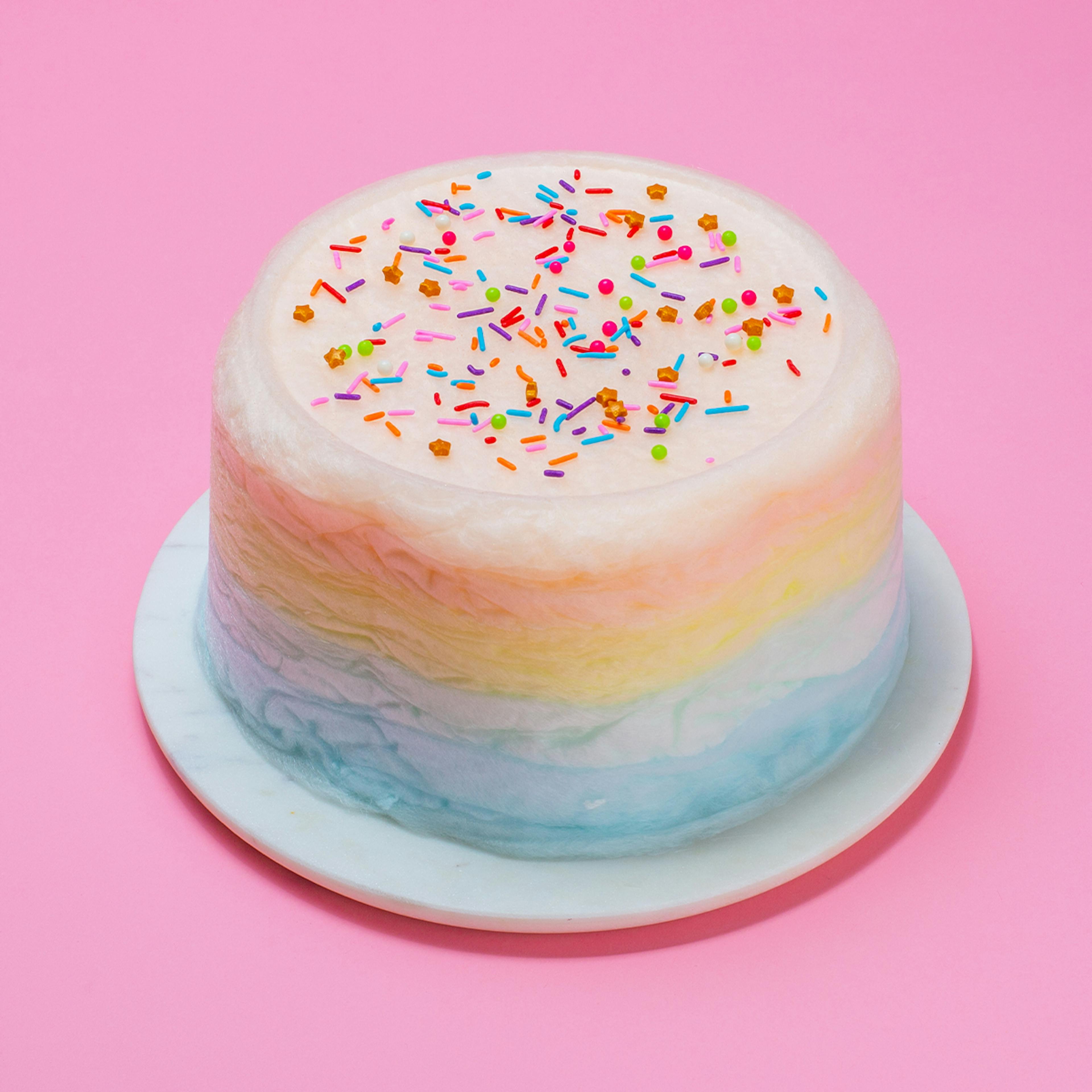 "Hold the Pink" Rainbow Cotton Candy Floof Cake by Floof Cotton Candy Cakes - Alternate image 2