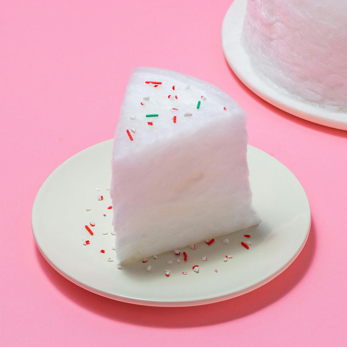 Christmas Peppermint Cotton Candy Floof Cake (Dye Free) by Floof Cotton Candy Cakes - Alternate image 1
