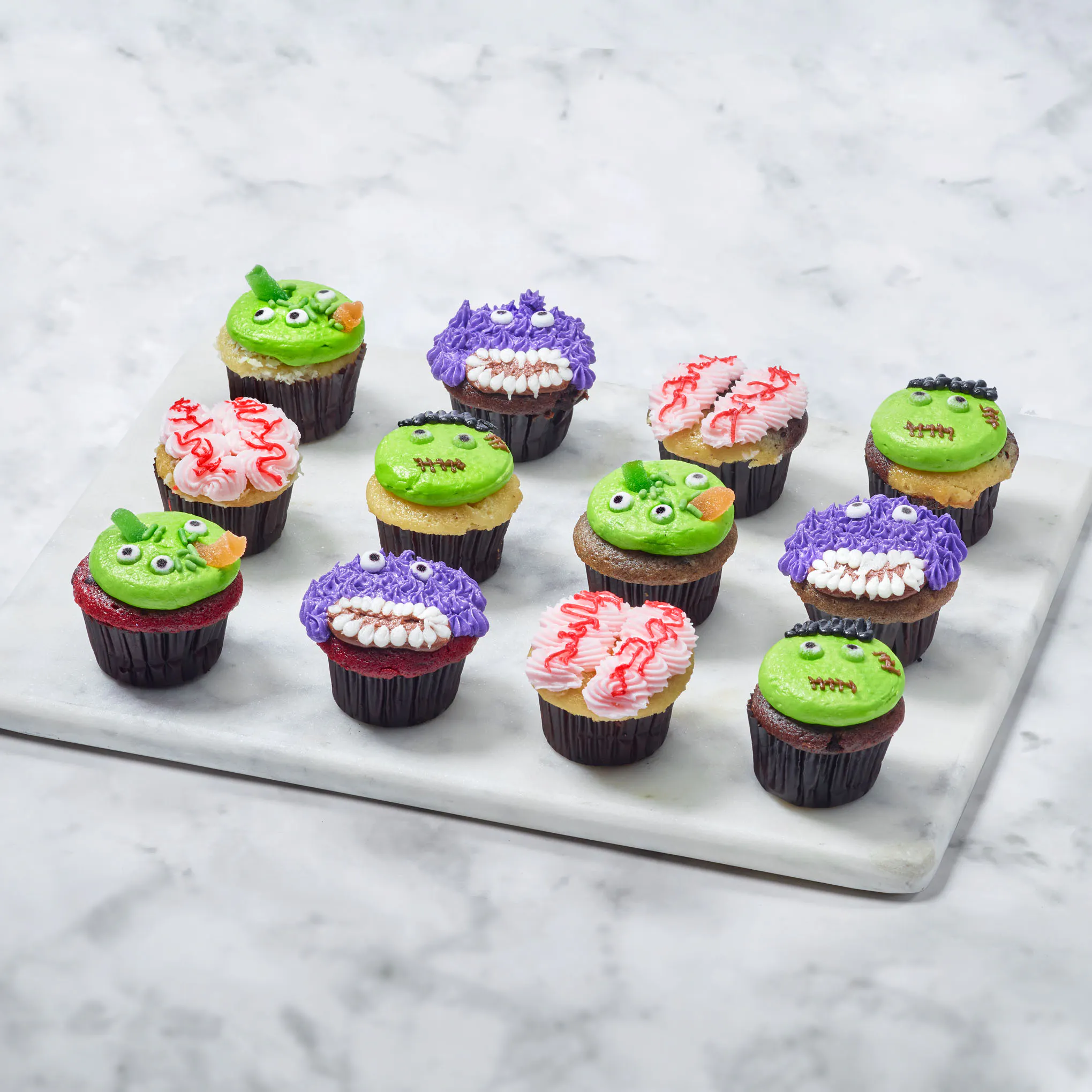 Monster Mash Halloween Mini Cupcakes - 1 Dozen by Misha's Cupcakes