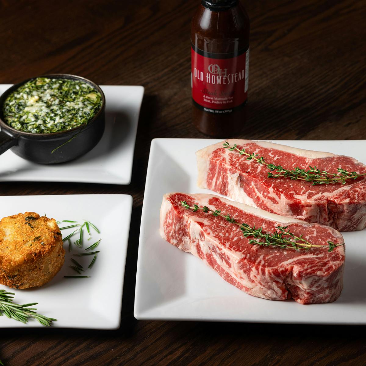 Sirloin Steak + Sides Dinner Kit for 2 by Old Homestead Steakhouse - Alternate image 1