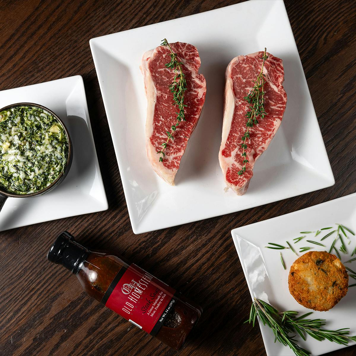Sirloin Steak + Sides Dinner Kit for 2 by Old Homestead Steakhouse