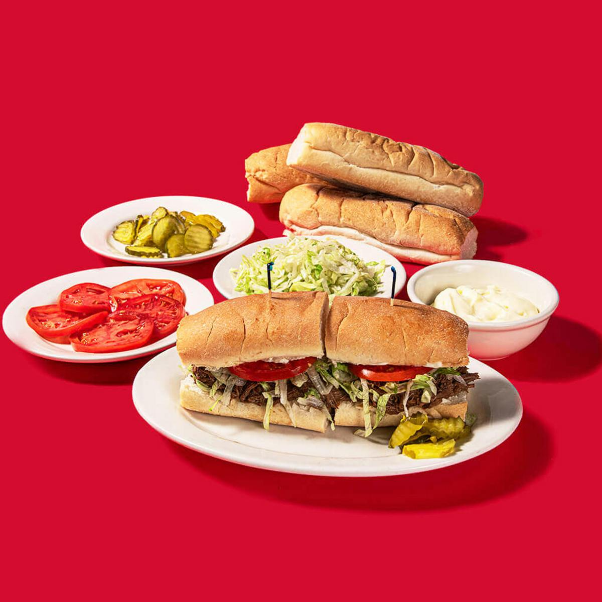 Famous “10 Napkin” Roast Beef Debris Po' Boy Kit by Acme Oyster